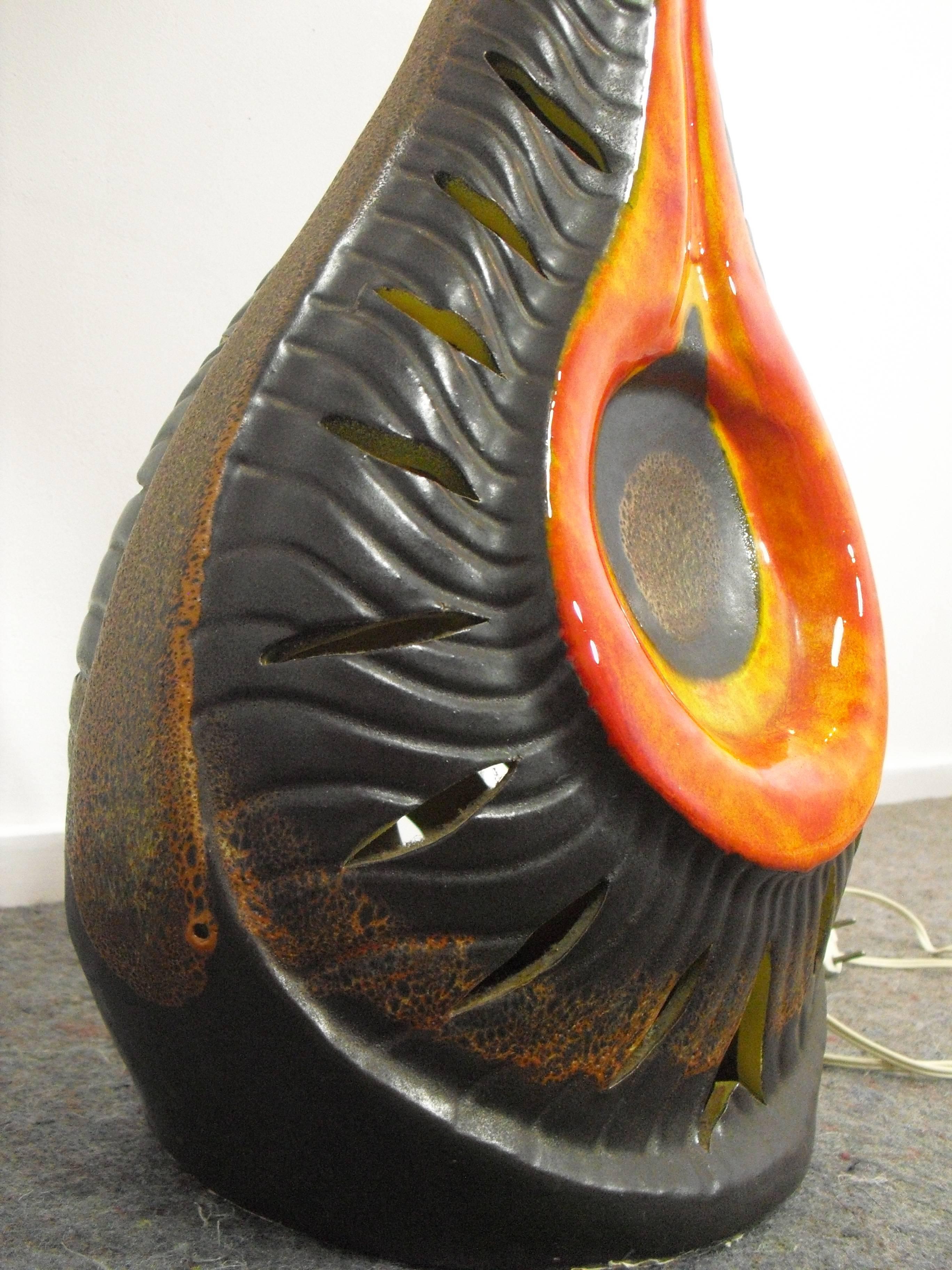 Ceramic Fatlava Floor Lamp by Walter Gerhards for West-Germany, 1970s For Sale 8