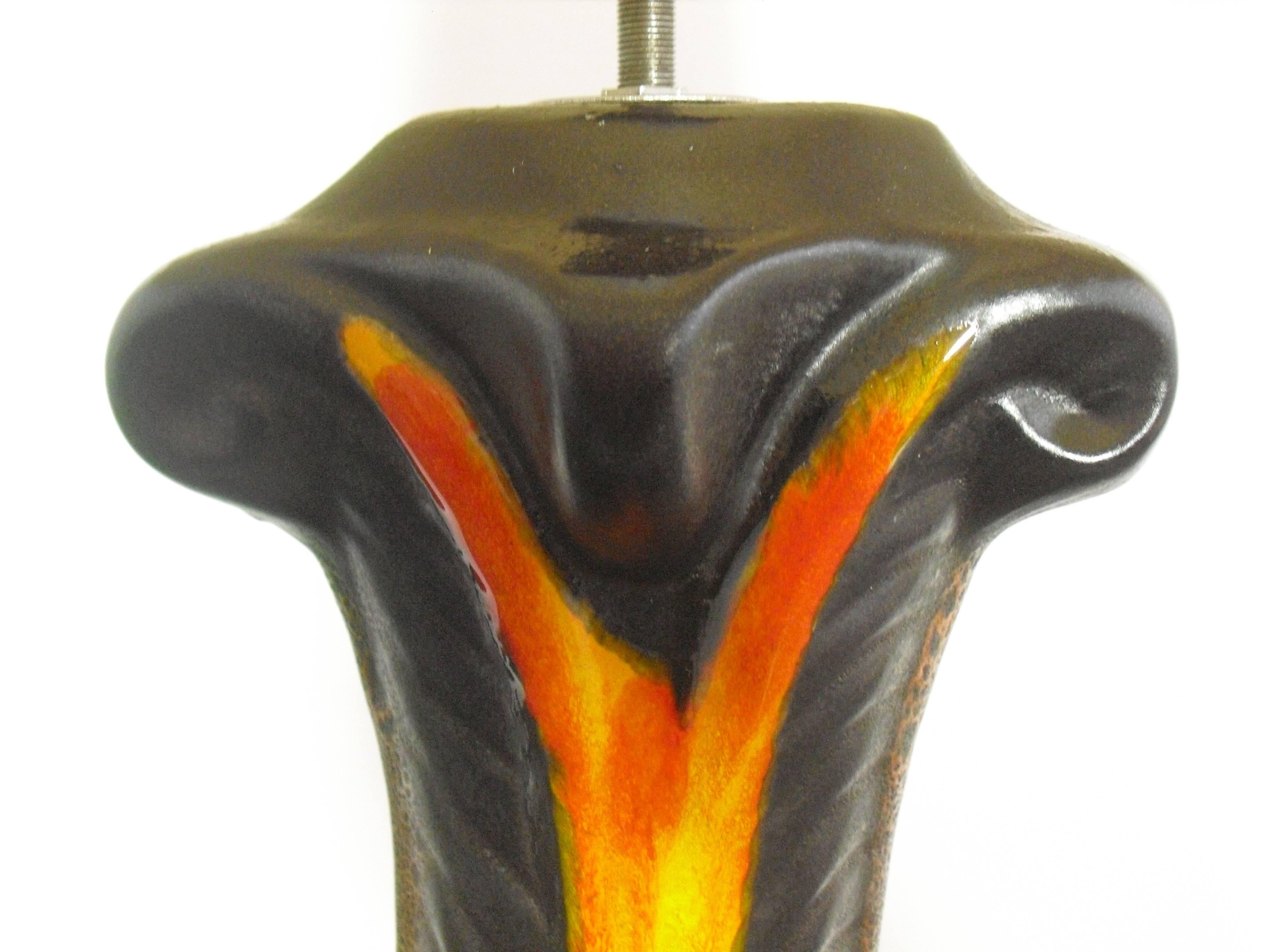 Ceramic Fatlava Floor Lamp by Walter Gerhards for West-Germany, 1970s For Sale 2