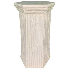 Ceramic Faux Bamboo Plant Stand Pedestal