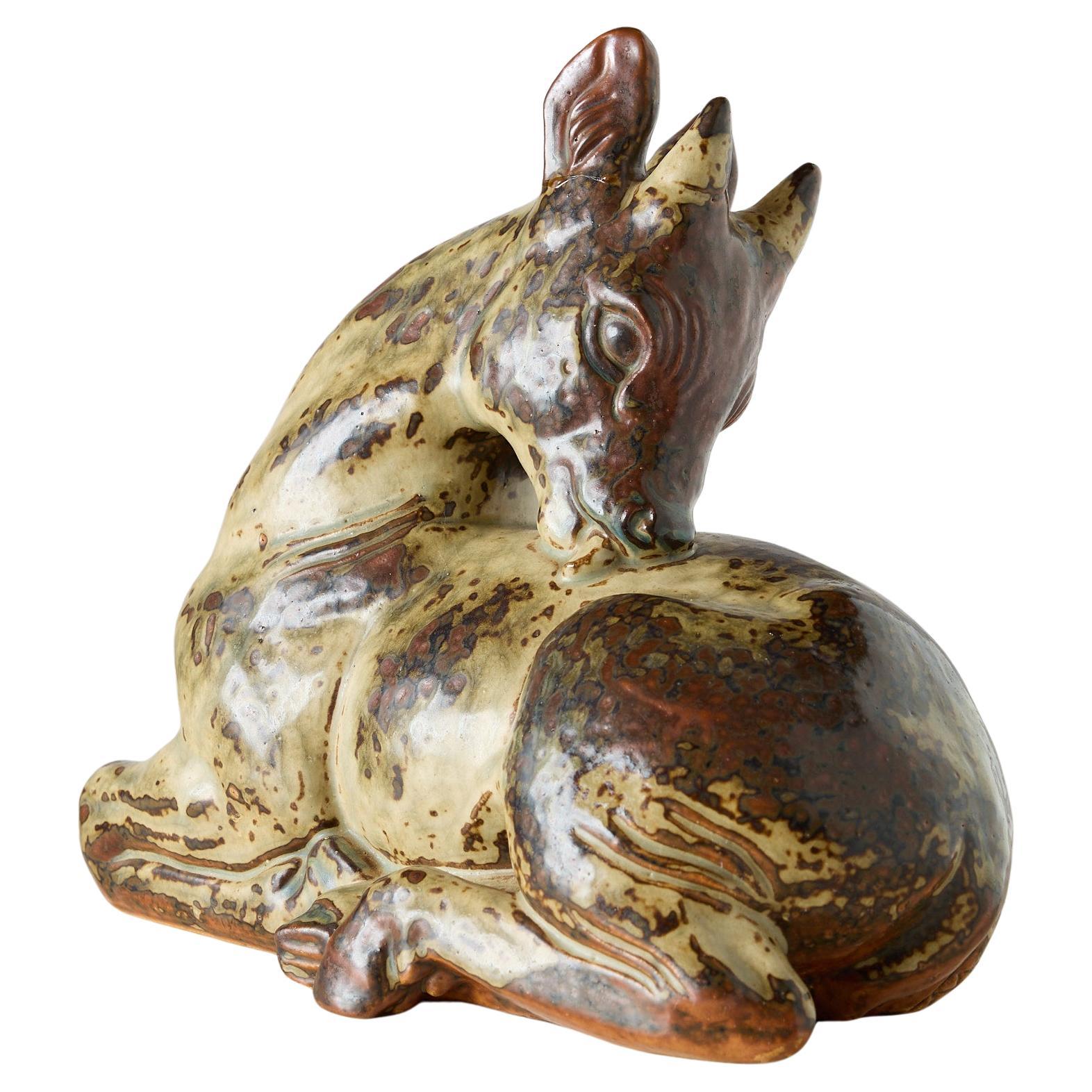 Ceramic Fawn by Knud Kyhn