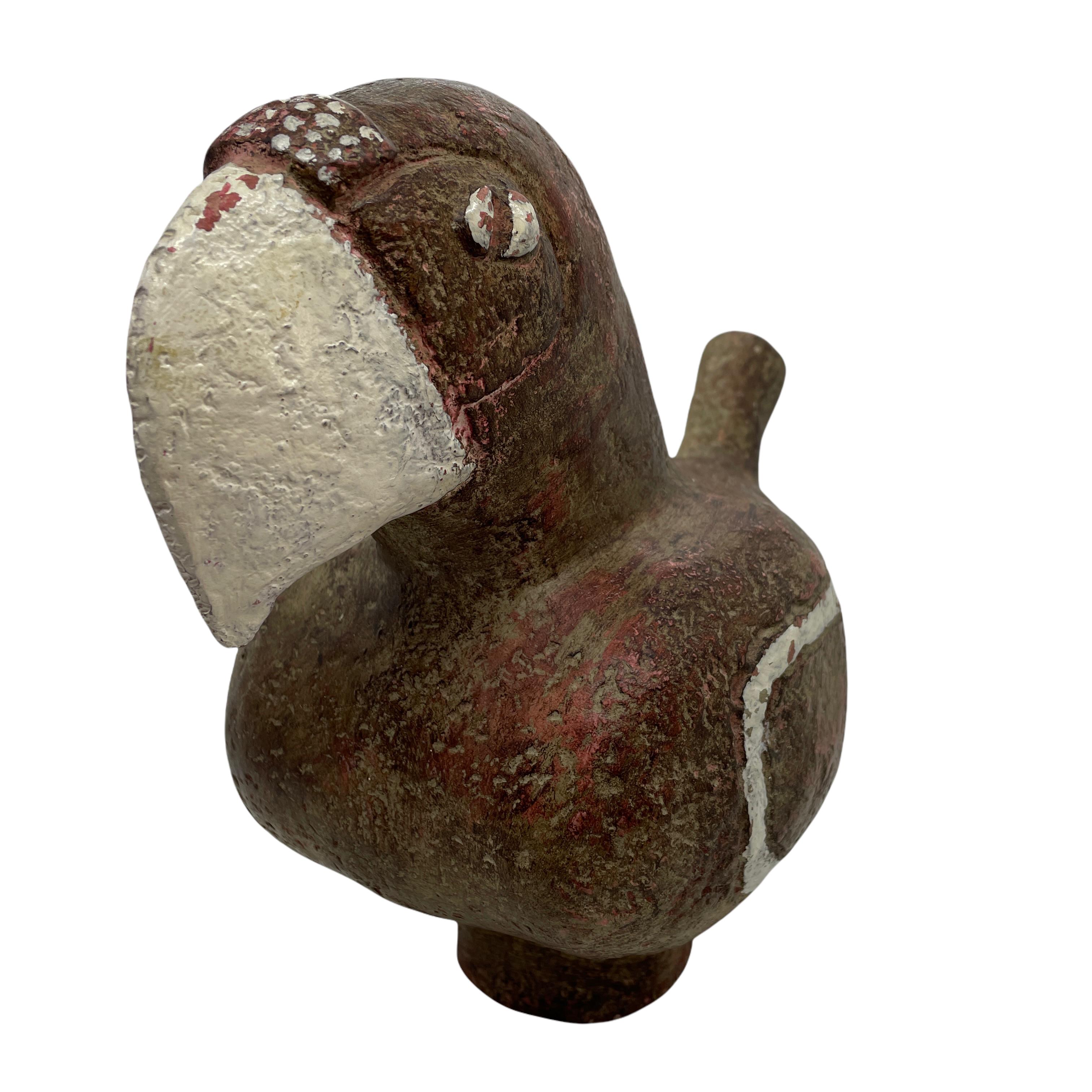 Ceramic Figural Bird Statue attributed De Santis, Gli Etruschi, Vintage Italy For Sale 2