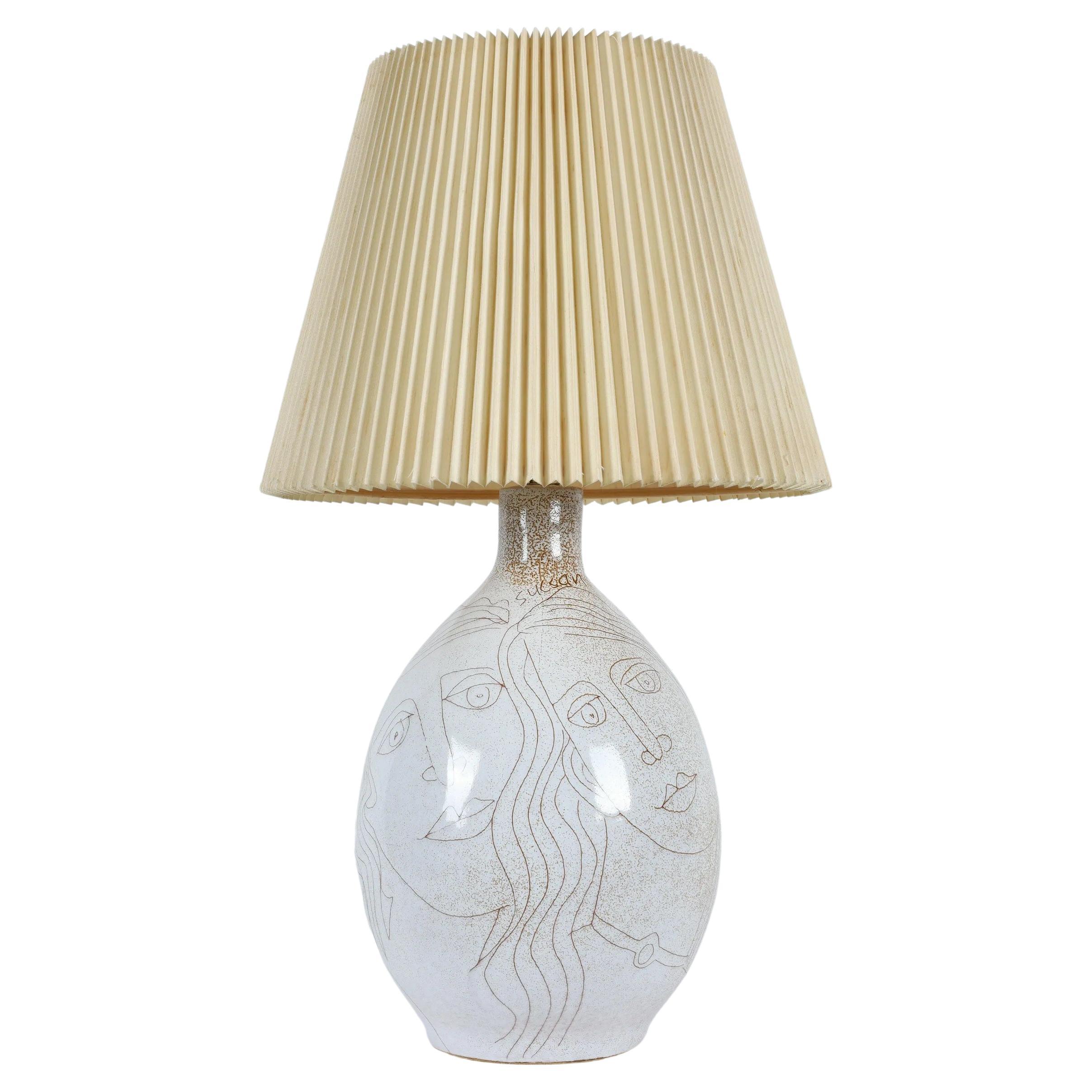 Ceramic Figural Table Lamp by Charles Sucsan For Sale