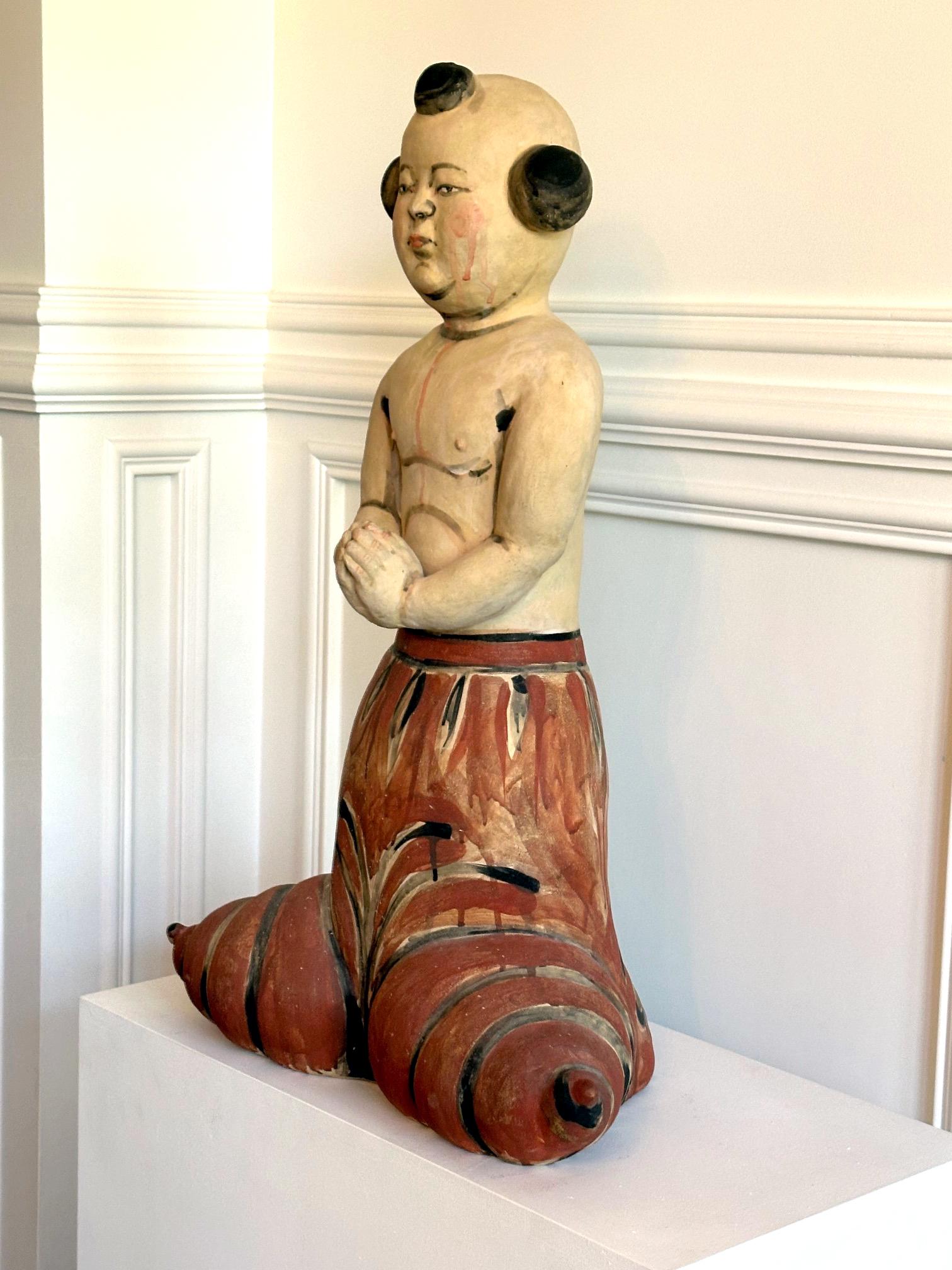 American Ceramic Figurative Sculpture by Akio Takamori Published For Sale