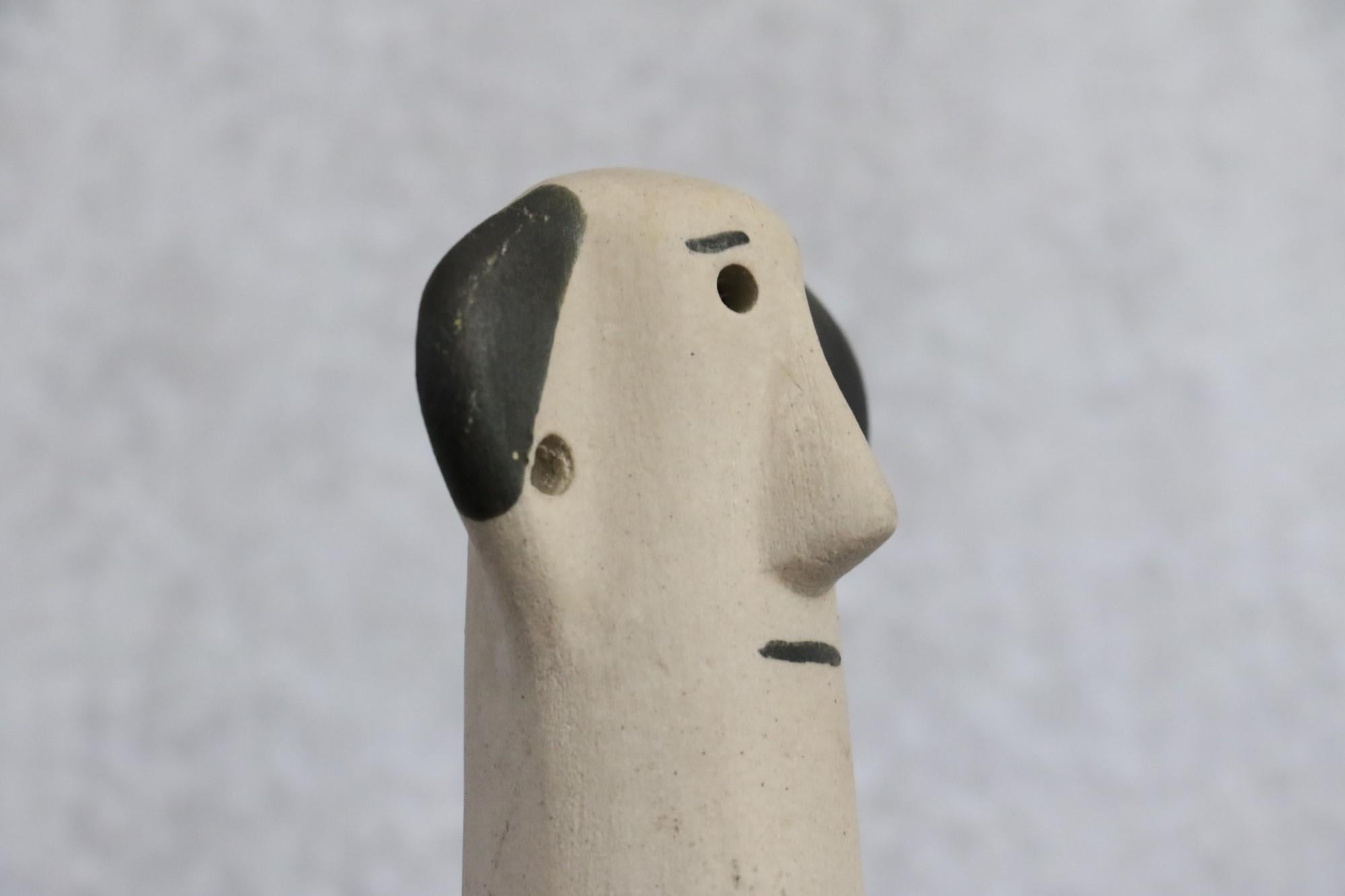 Ceramic Figure by Gerhard Liebenthron, Germany, 1970, Figurative Man Totem For Sale 7