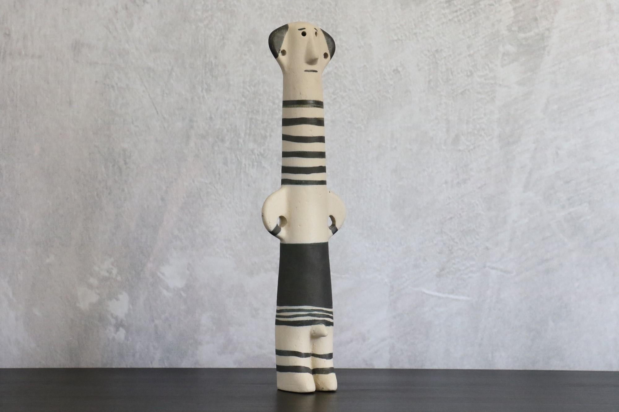 Ceramic Figure by Gerhard Liebenthron, Germany, 1970, Figurative Man Totem For Sale 9