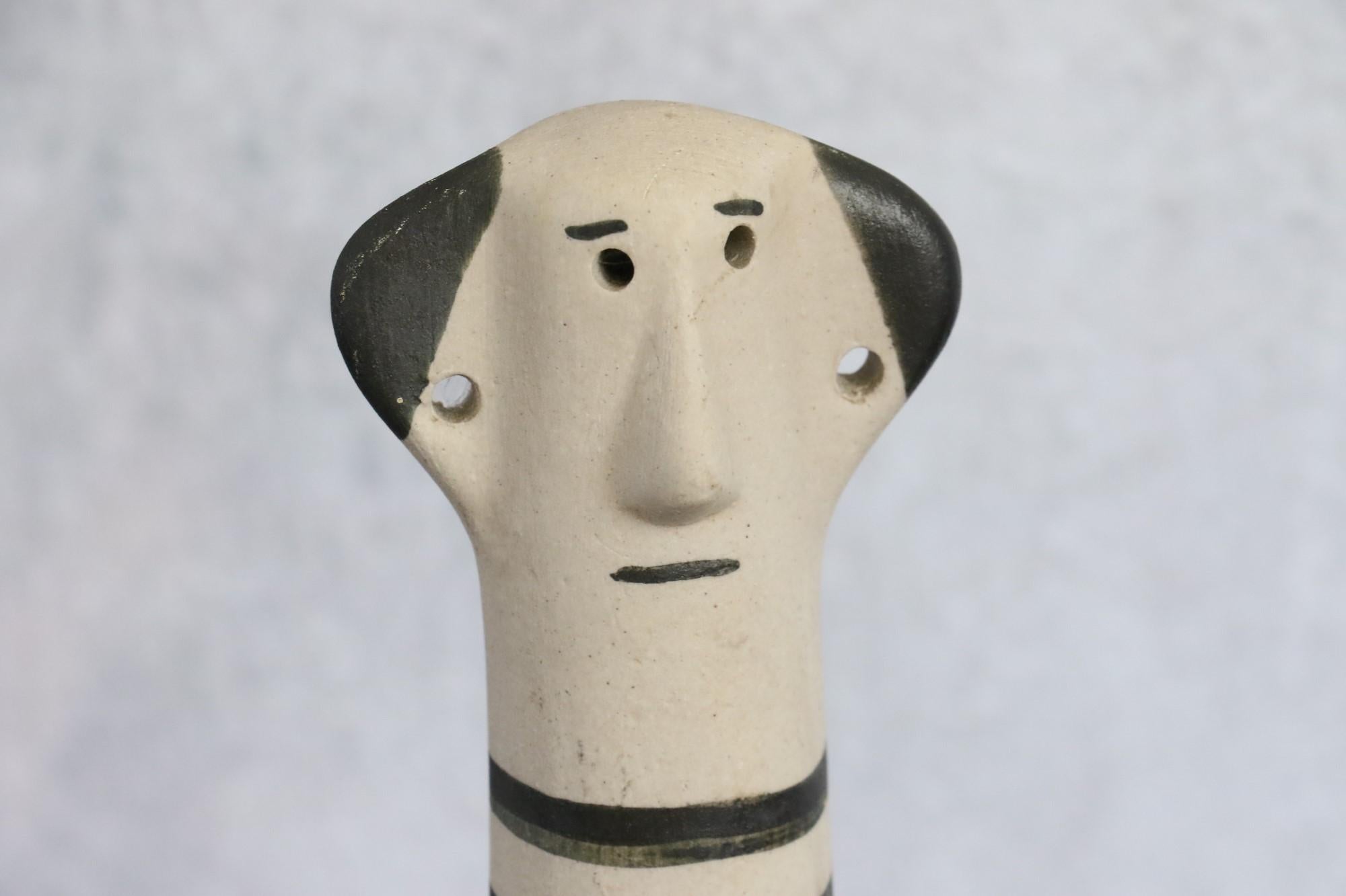 Ceramic Figure by Gerhard Liebenthron, Germany, 1970, Figurative Man Totem For Sale 1