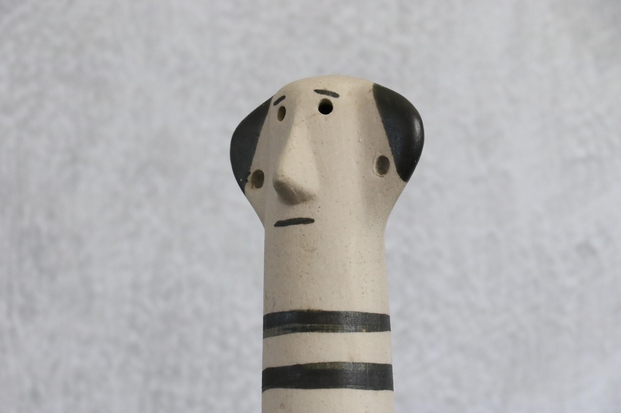 Ceramic Figure by Gerhard Liebenthron, Germany, 1970, Figurative Man Totem For Sale 3