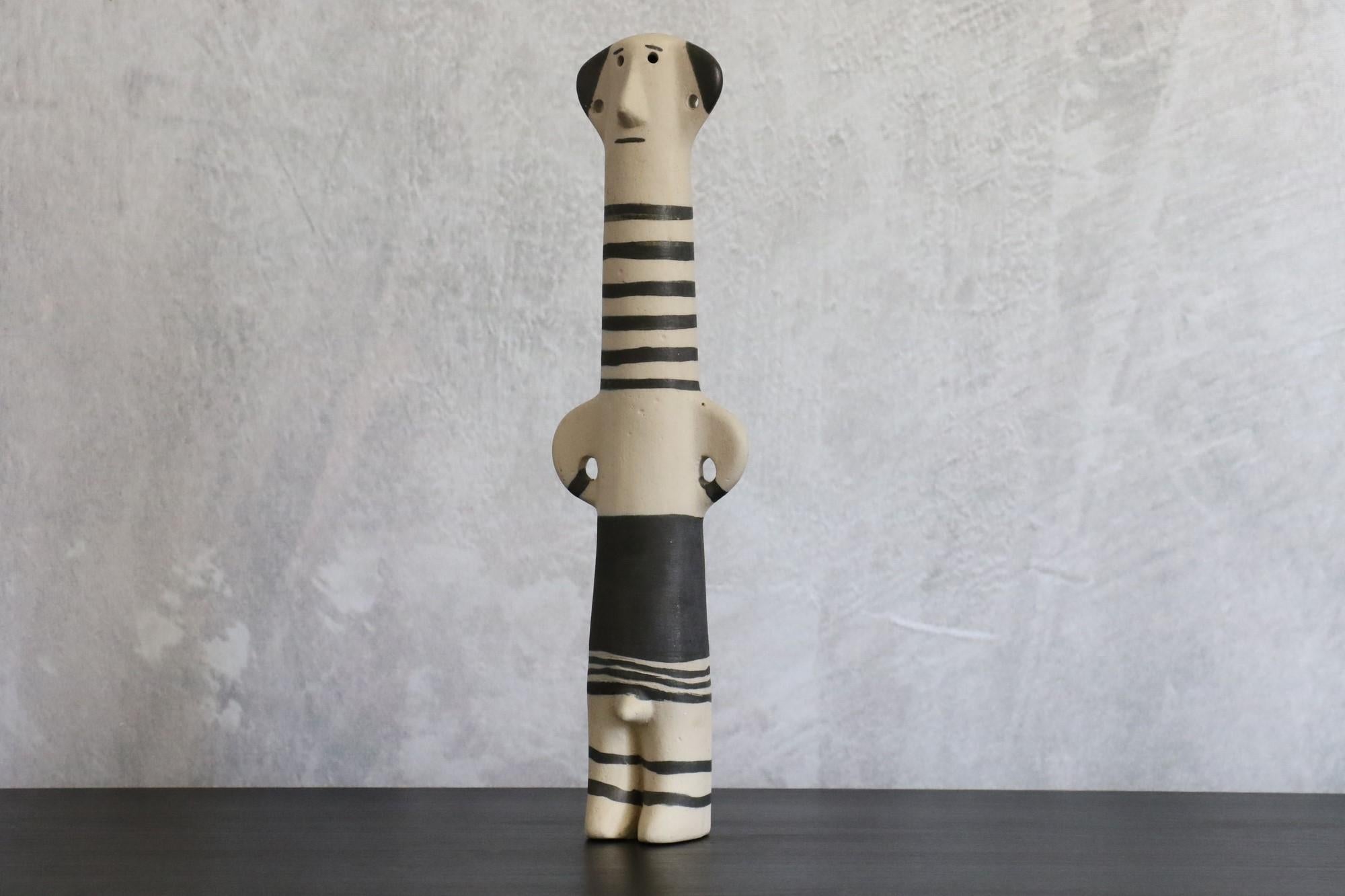 Ceramic Figure by Gerhard Liebenthron, Germany, 1970, Figurative Man Totem For Sale 4