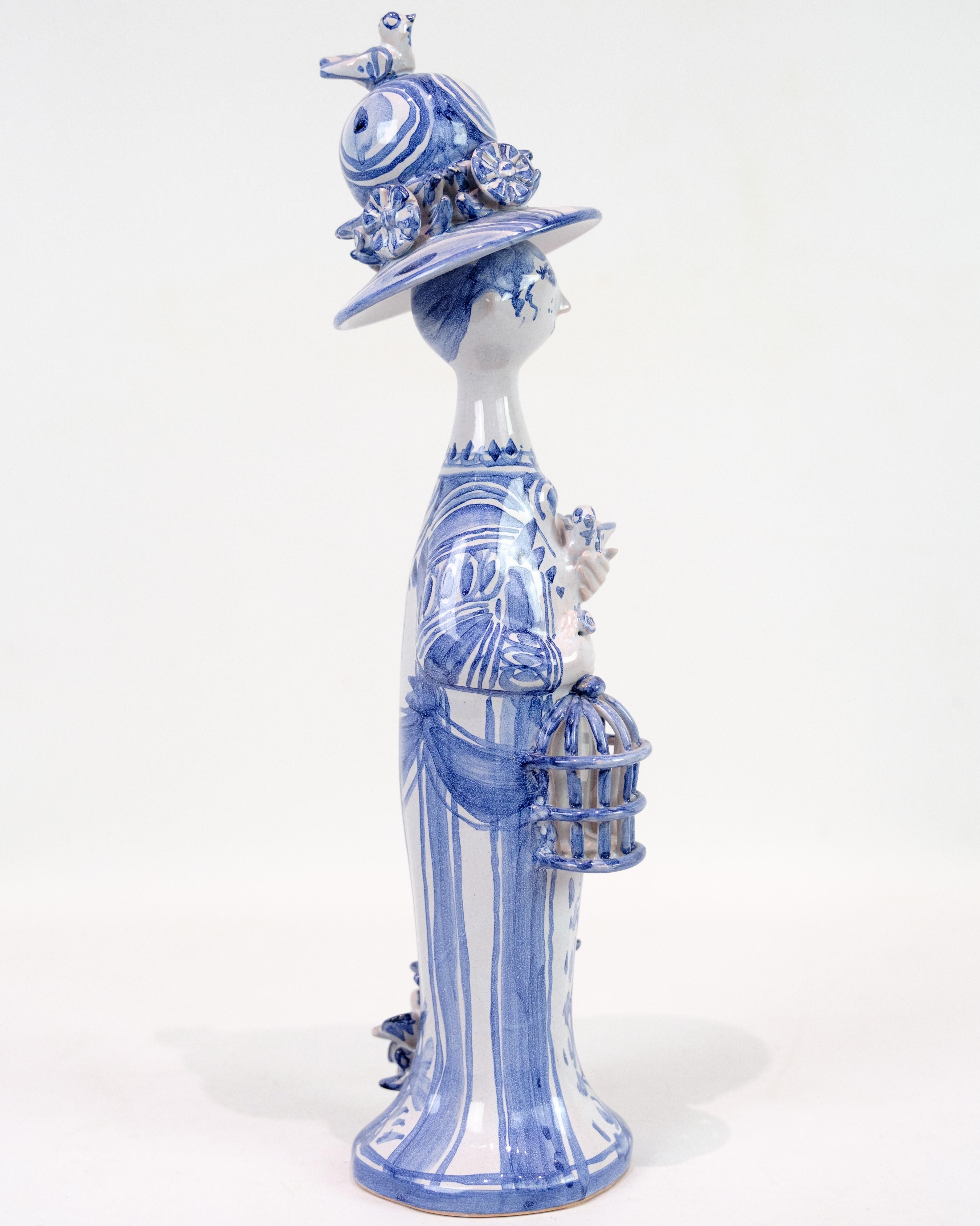Danish Ceramic Figure Model Spring By Bjørn Wiinblad From The 