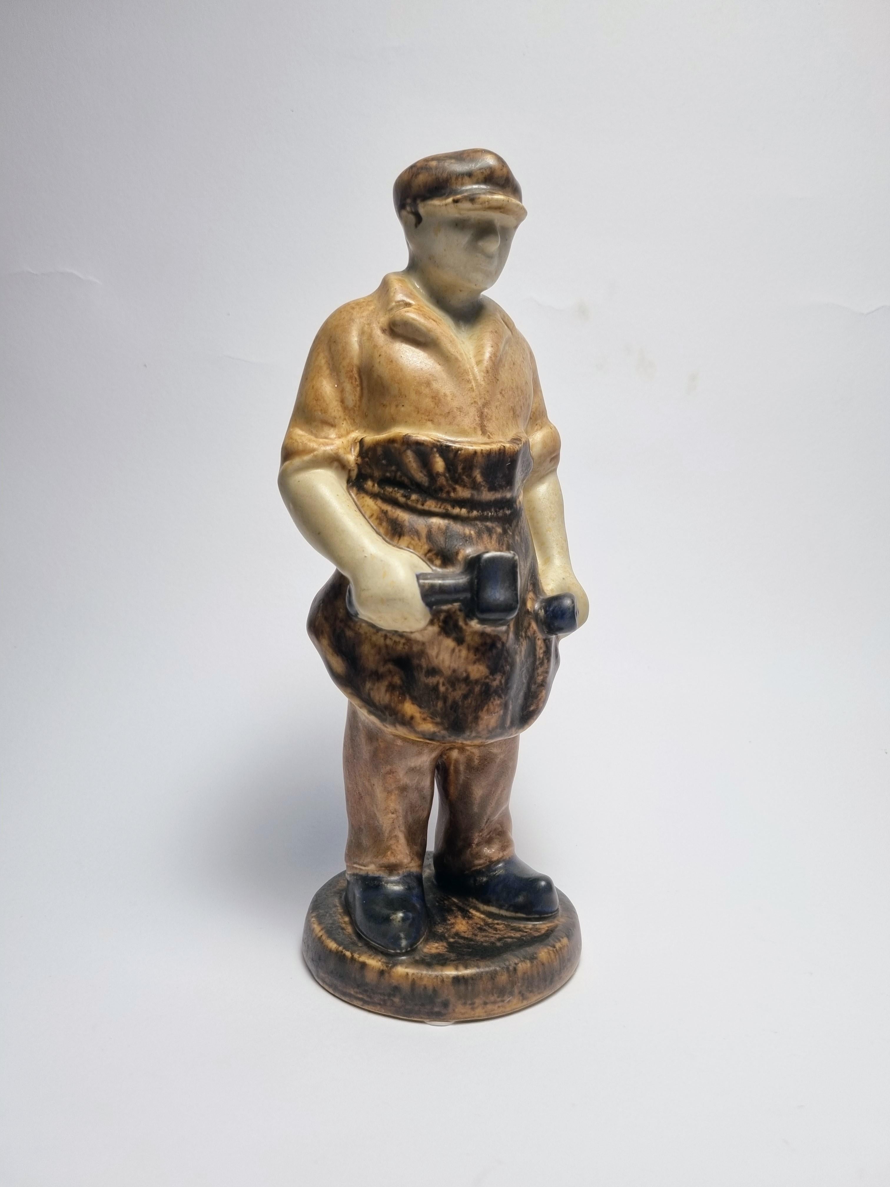 20th Century Ceramic figure The Blacksmith by Michael Andersen For Sale