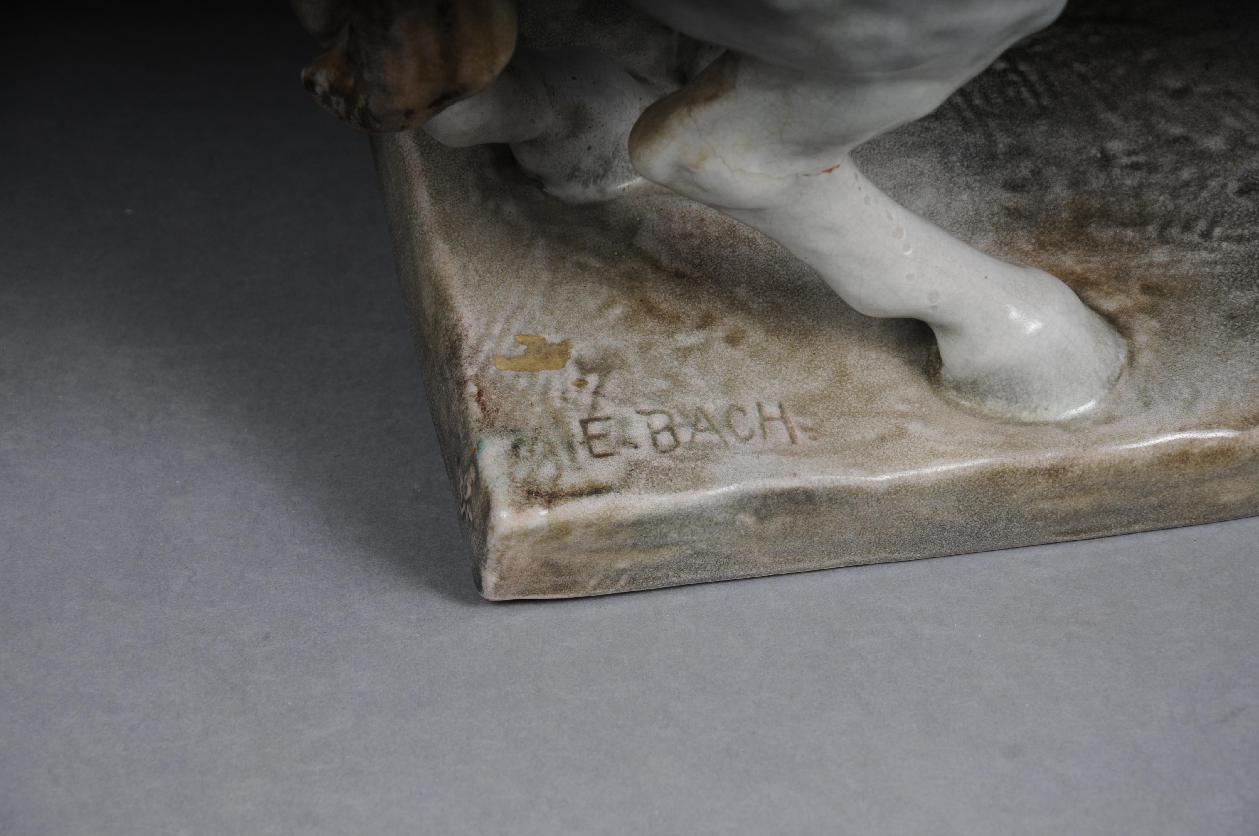 Figura de cerámica. El domador de caballos de Else Bach para la Majolika de Karlsruhe. Alemania en venta 12