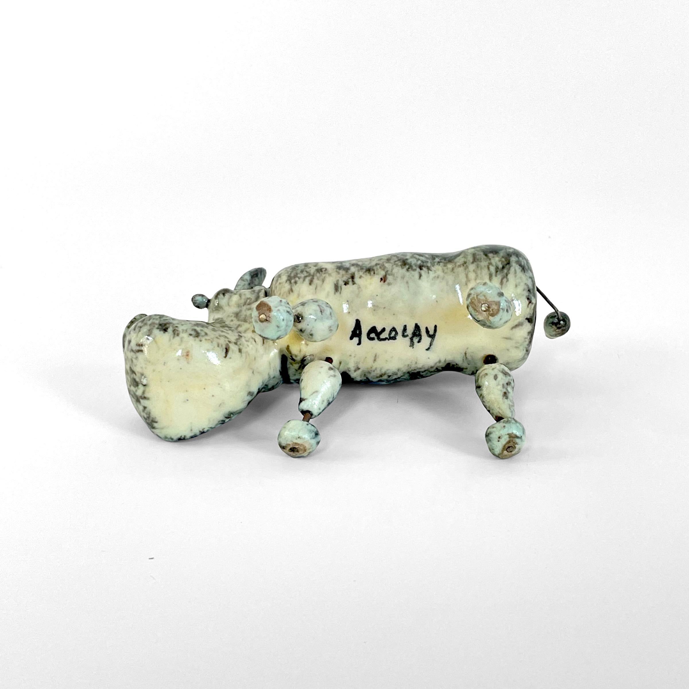 Mid-20th Century Ceramic figurine from Accolay, France, 1960 For Sale