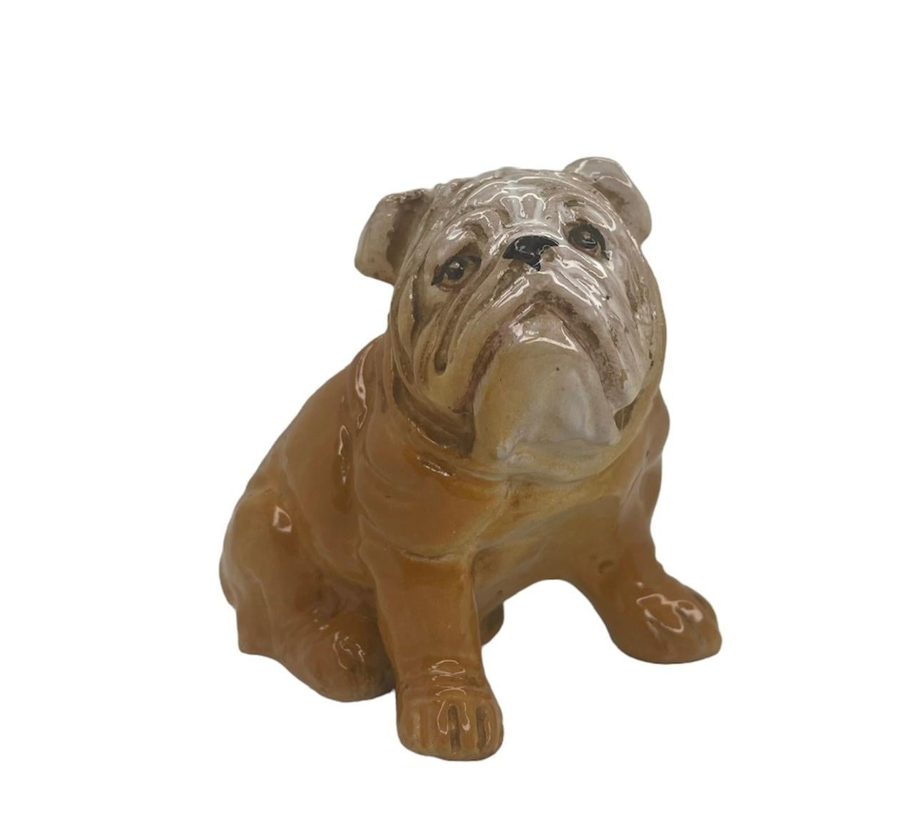 Unknown Ceramic Figurine Of A Bulldog For Sale