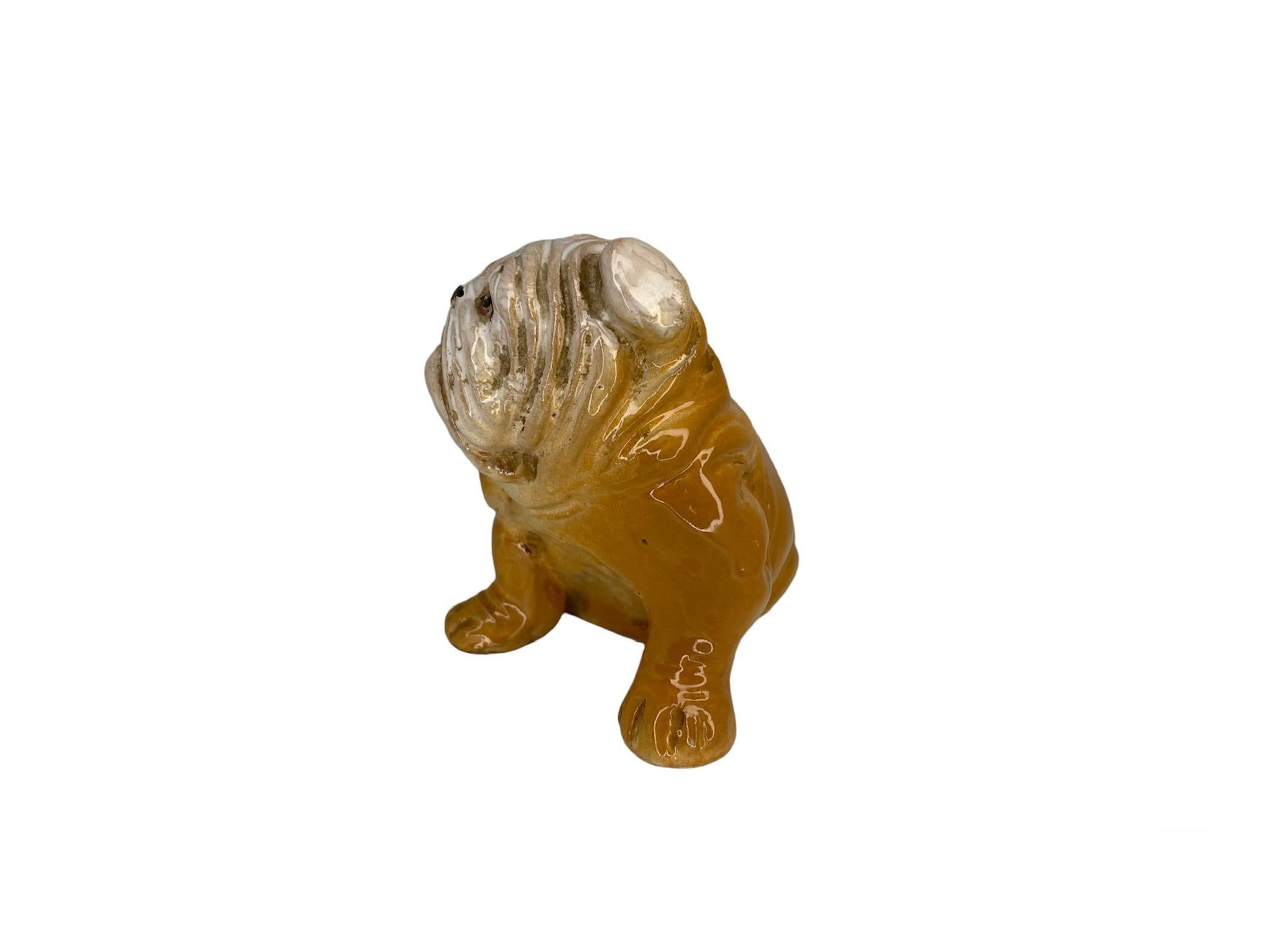 Keramikfigur einer Bulldogge aus Keramik im Angebot 3