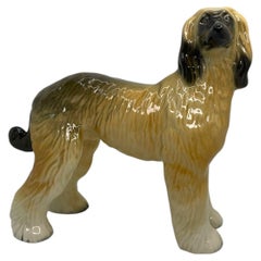 Ceramic Figurine Of An Afghan Hound Dog