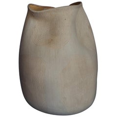 Ceramic Fingerprint Design Abstract Organic Form Vase, Handmade in Mexico