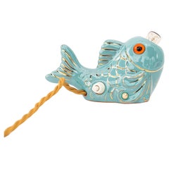 Ceramic fisch table lamp around 1960s