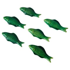 Vintage Ceramic Fish Chopstick Rests - Set of 6