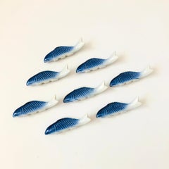 Ceramic Fish Chopstick Rests - Set of 8