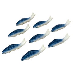 Ceramic Fish Chopstick Rests - Set of 8