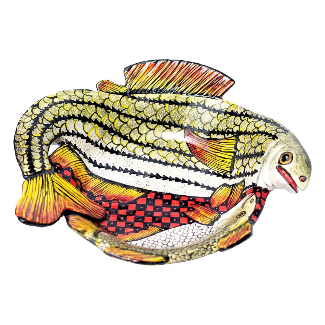 South African Ceramic Fish Coin Dish   , hand made in South Africa For Sale