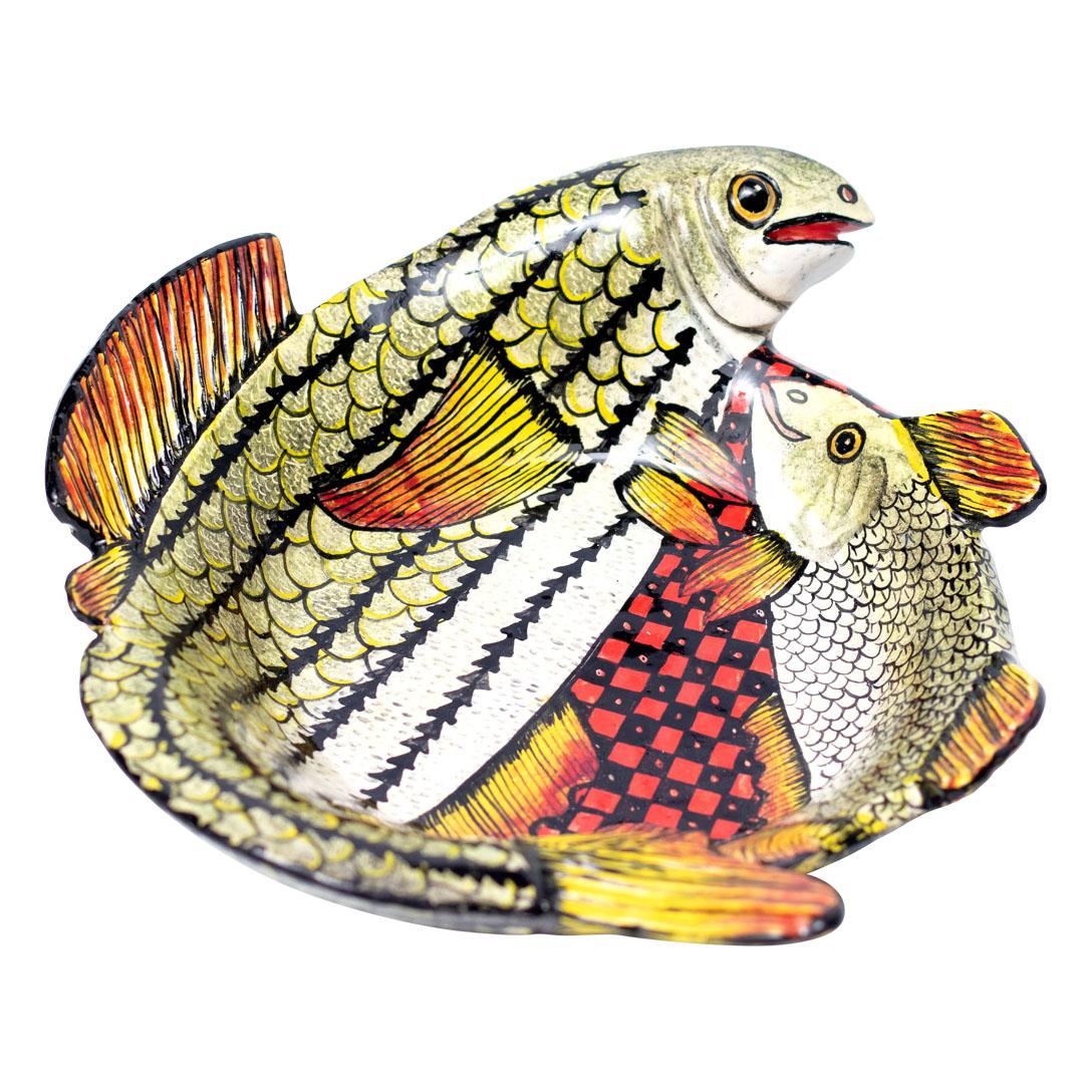 Fired Ceramic Fish Coin Dish   , hand made in South Africa For Sale