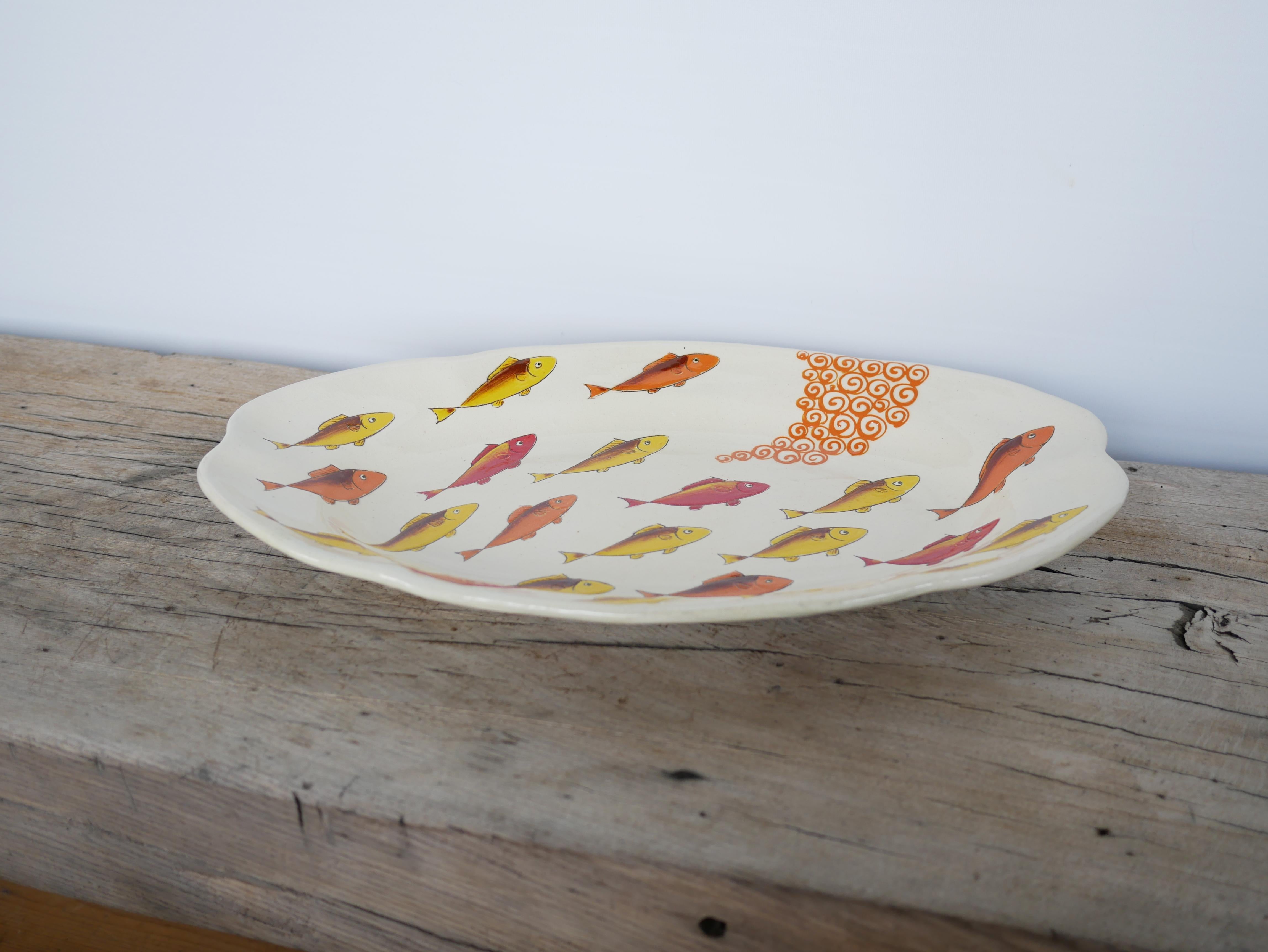 Plat à poisson en céramique en vente 4