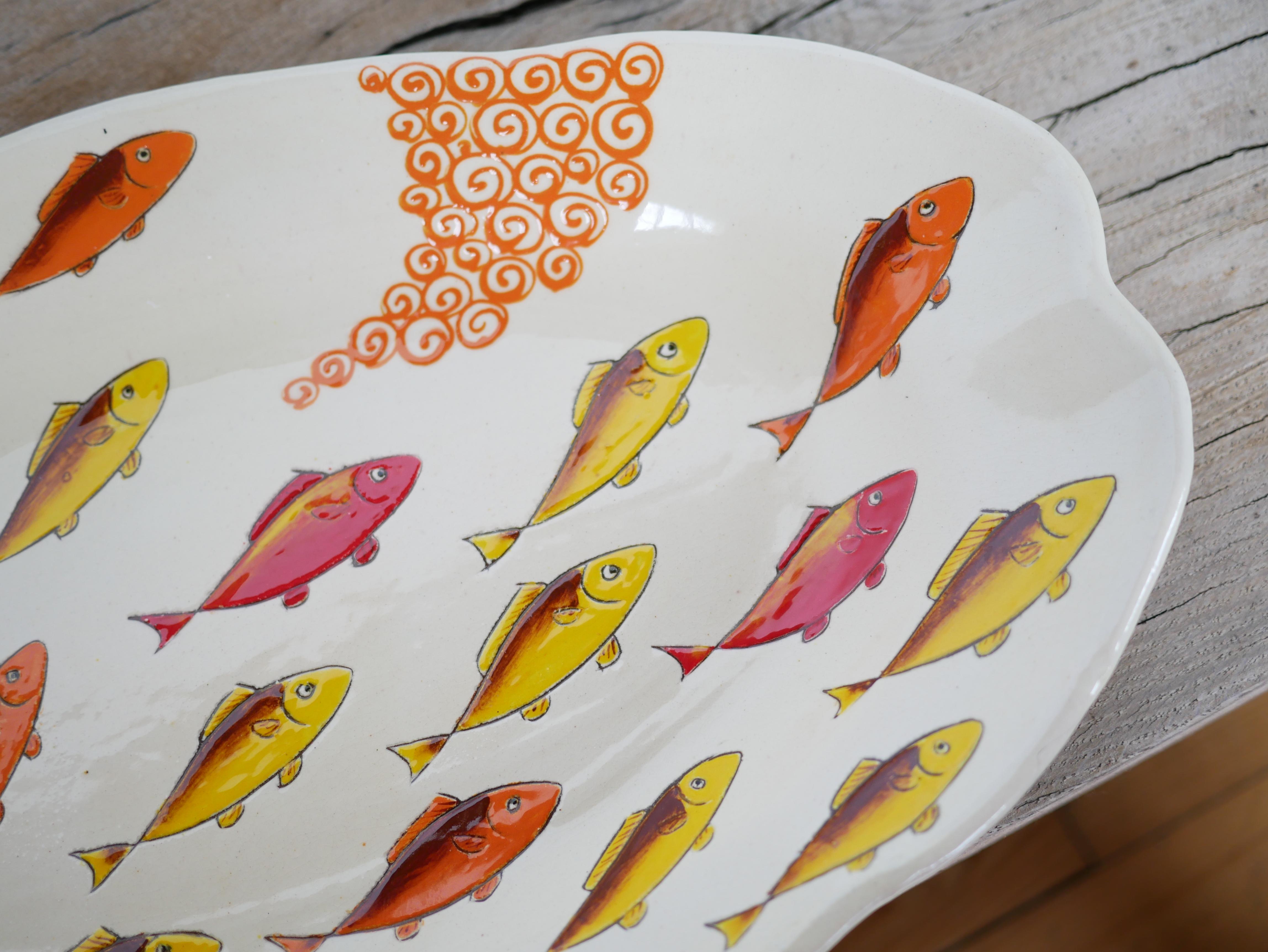 Céramique Plat à poisson en céramique en vente