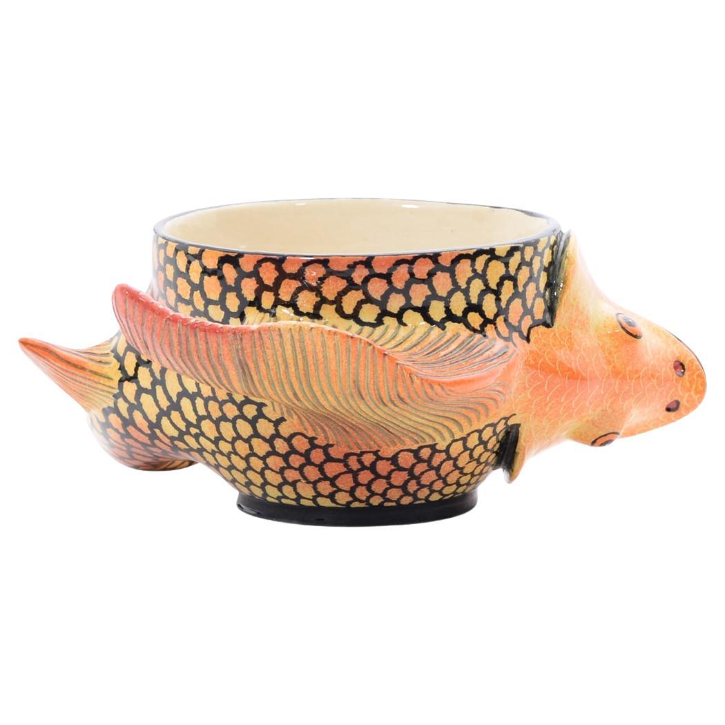Keramik-Fisch-Erdnuss-Schale  , handgefertigt in Südafrika