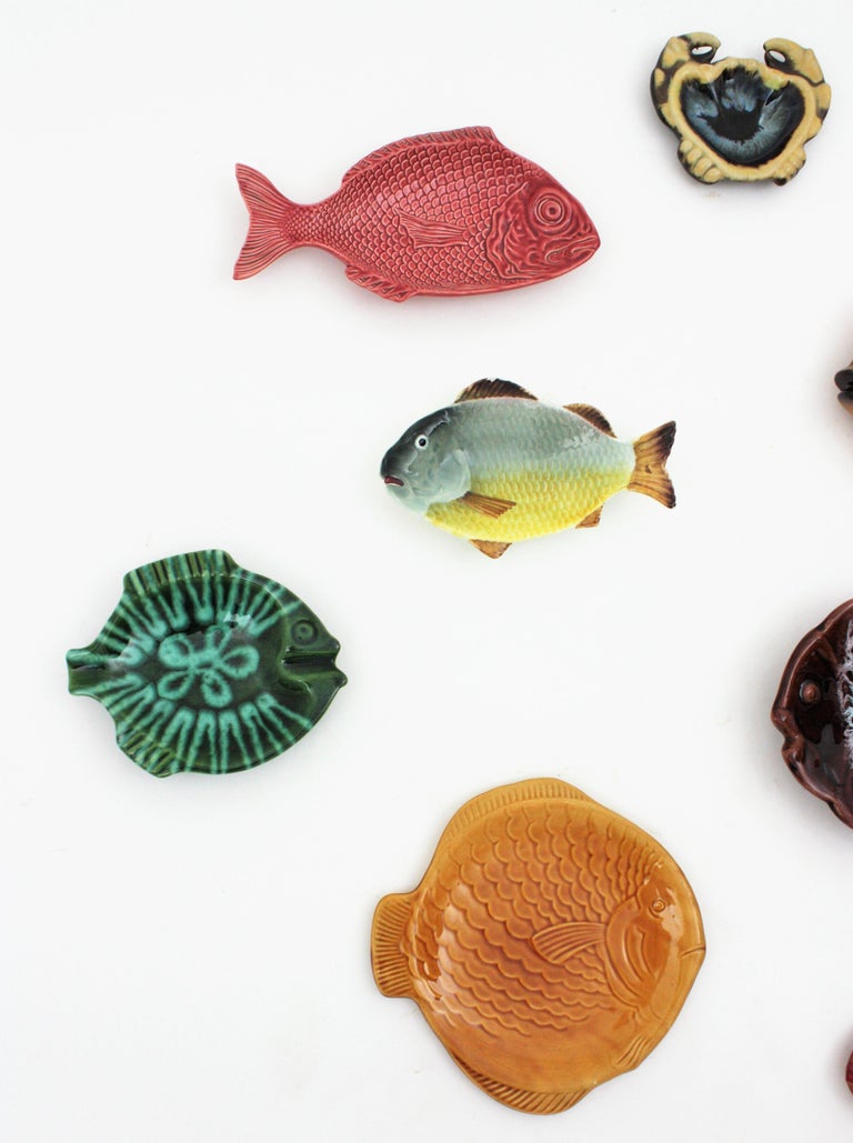 Ceramic Fish Plates Wall Art Composition, Mid-Century Modern Period For ...