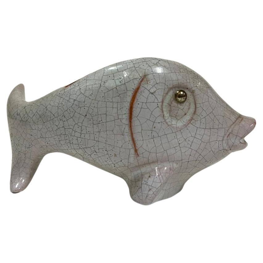 Support de potier en céramique en forme de poisson du milieu du siècle par Leopold Anzengruber Bon état - En vente à Wien, AT