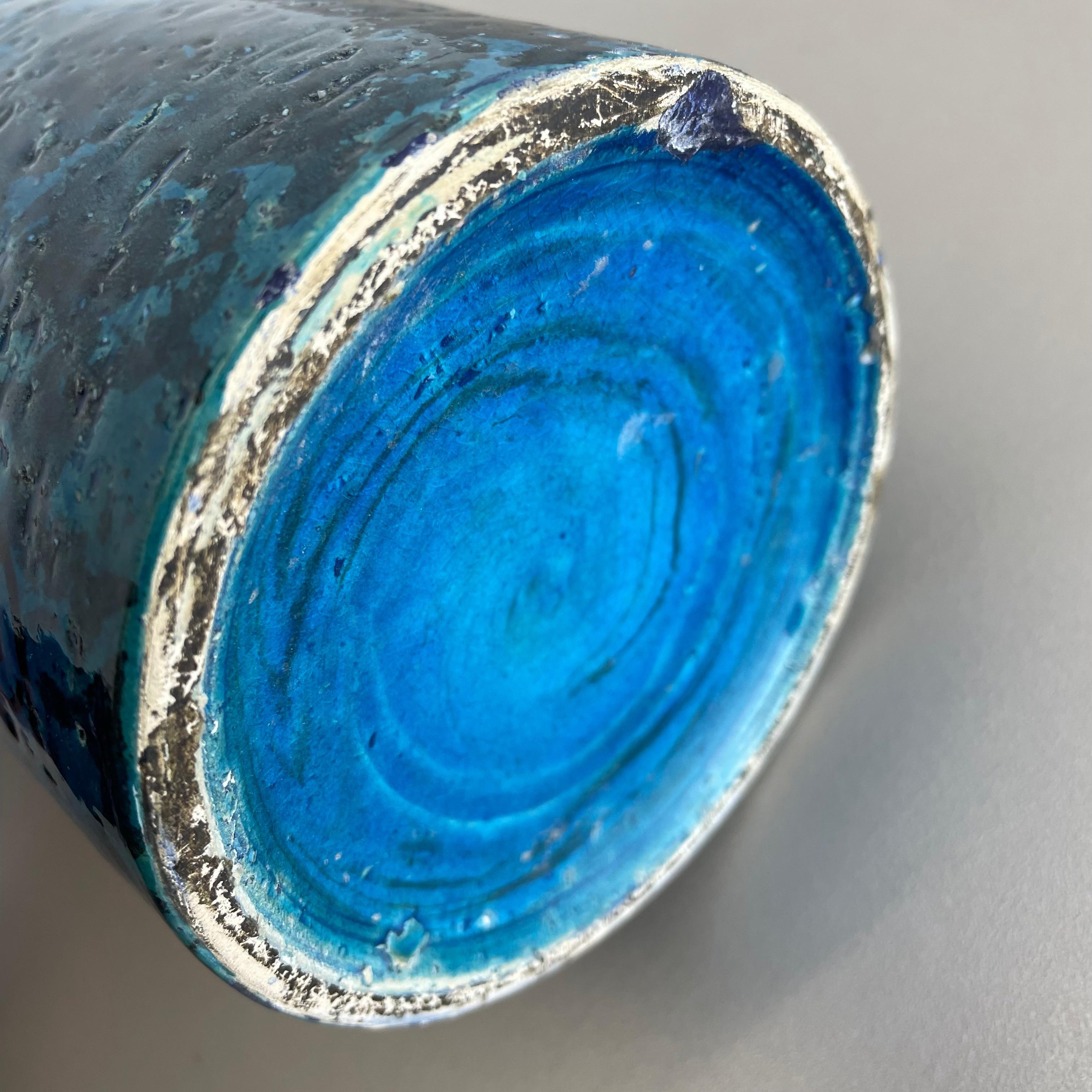 Keramik FISH VASE Rimini Blaues Design von Aldo Londi für Bitossi, Italien 1960er Jahre im Angebot 11