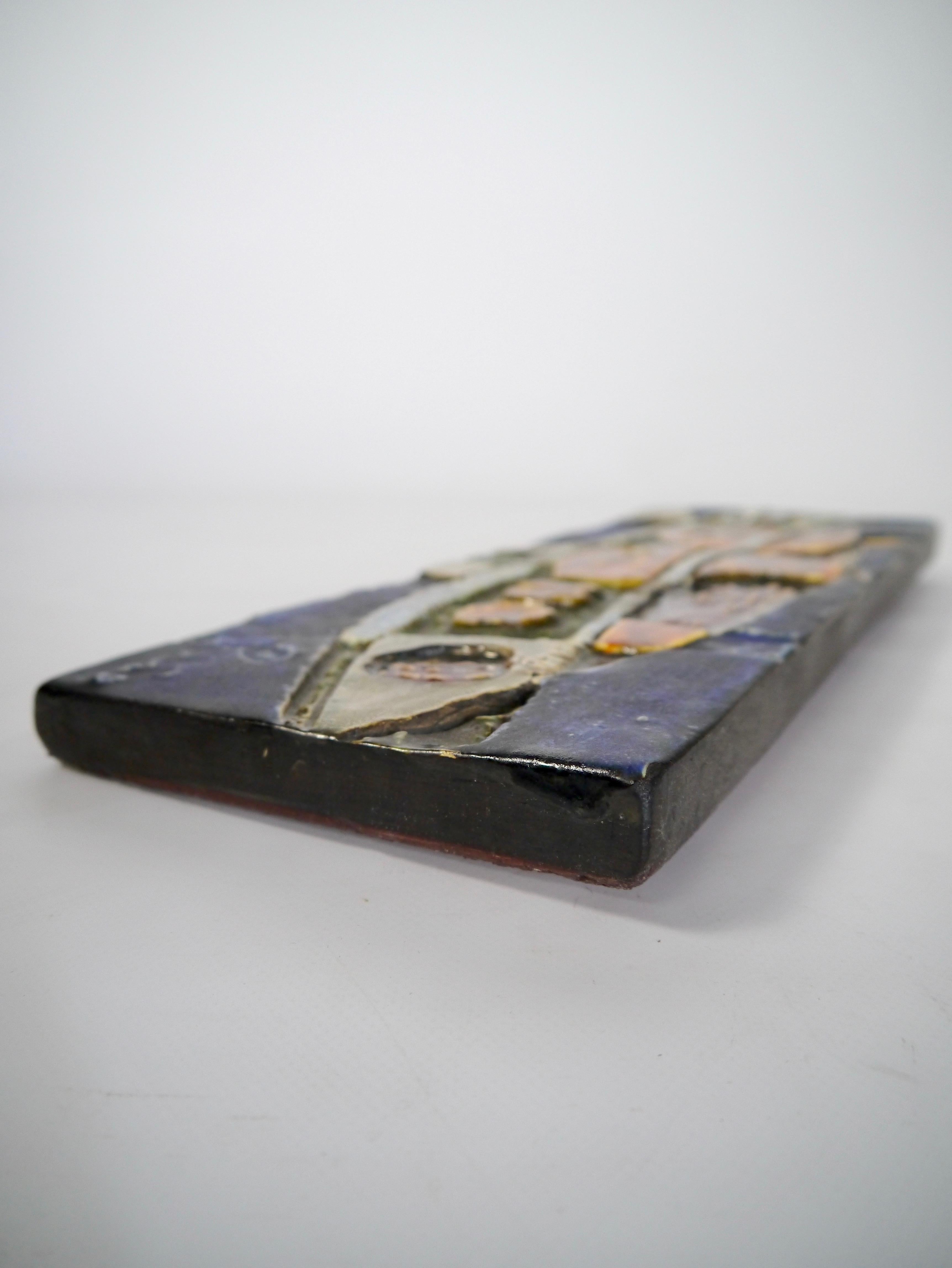 Ceramic Fish Wall Plaque by Helmut Schäffenacker, Germany 1950s For Sale 1
