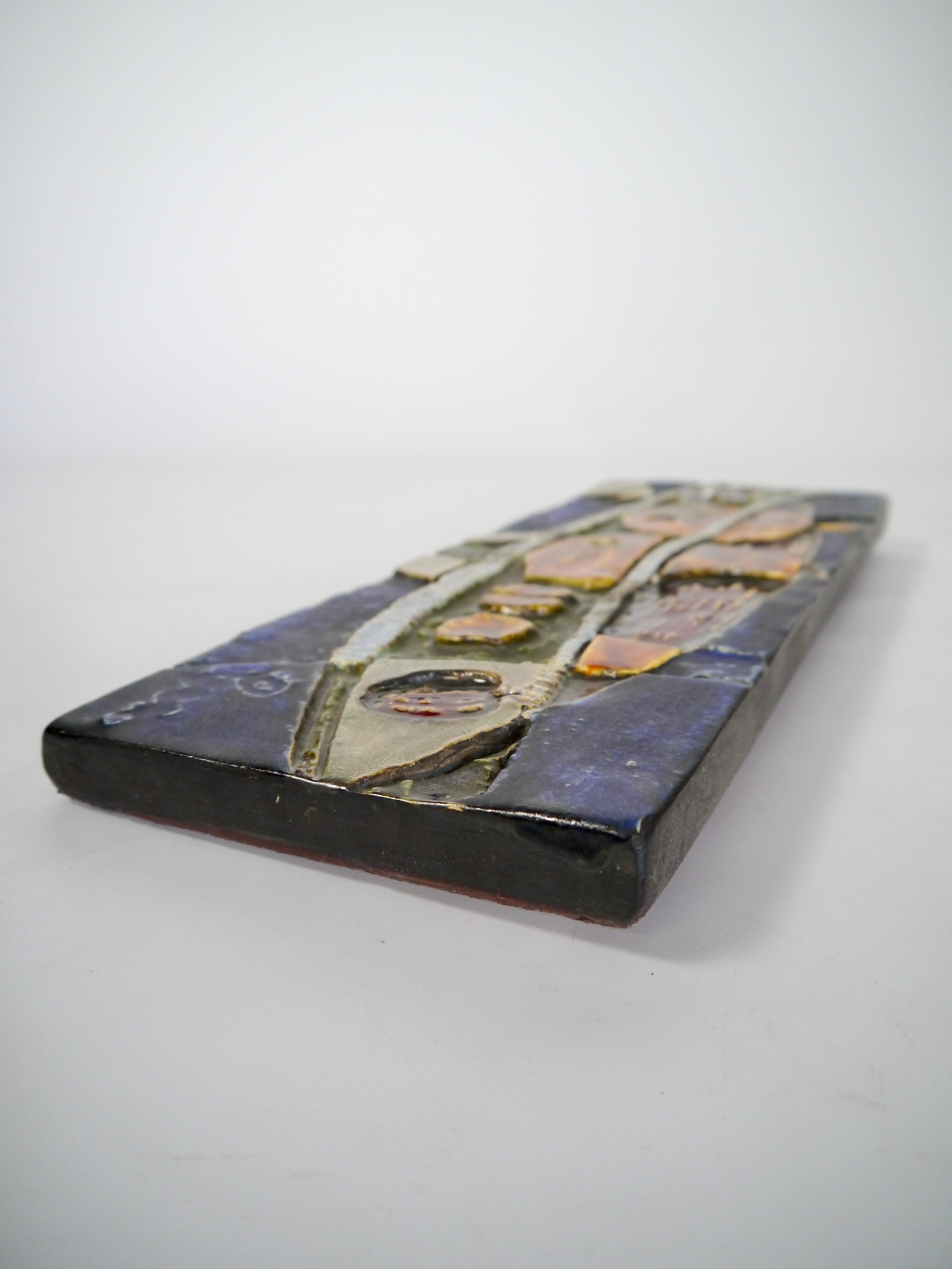 Ceramic Fish Wall Plaque by Helmut Schäffenacker, Germany 1950s For Sale 2