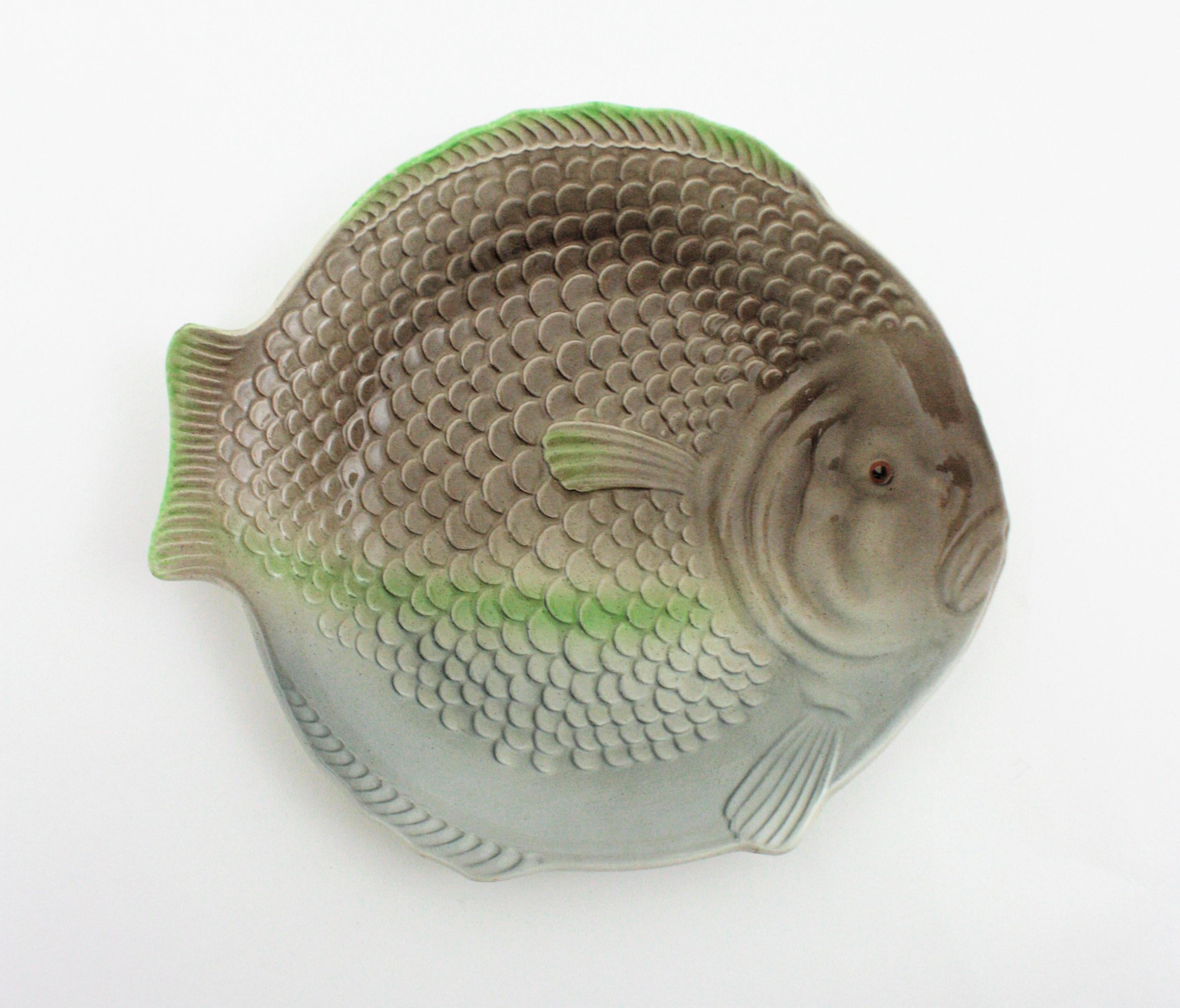 Ceramic Fish Plates Wall Composition,  Mid-Century Modern Period 5