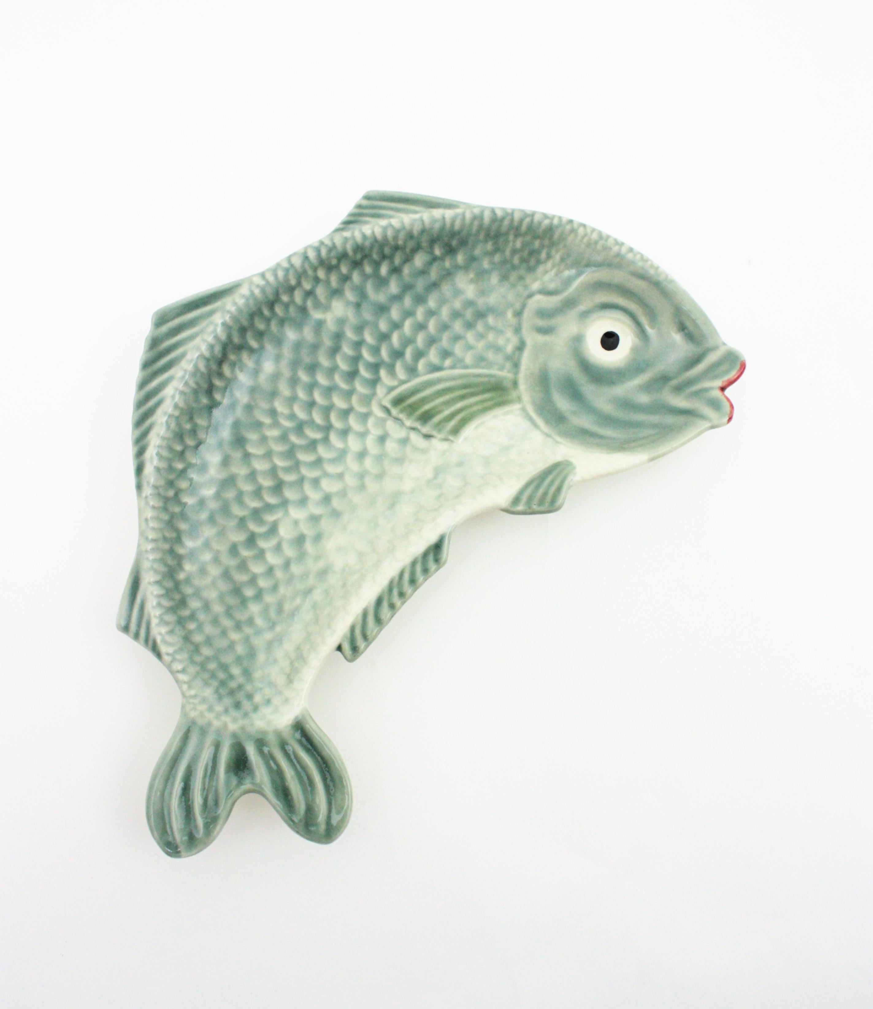 Ceramic Fish Plates Wall Composition,  Mid-Century Modern Period 3