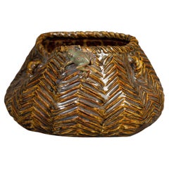 Ceramic Fishing Basket by Ito Tozan '1846-1920'