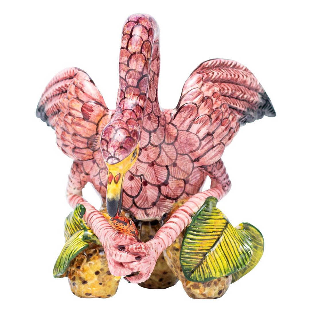 Huevera de cerámica Flamingo , hecha a mano en Sudáfrica en venta 2