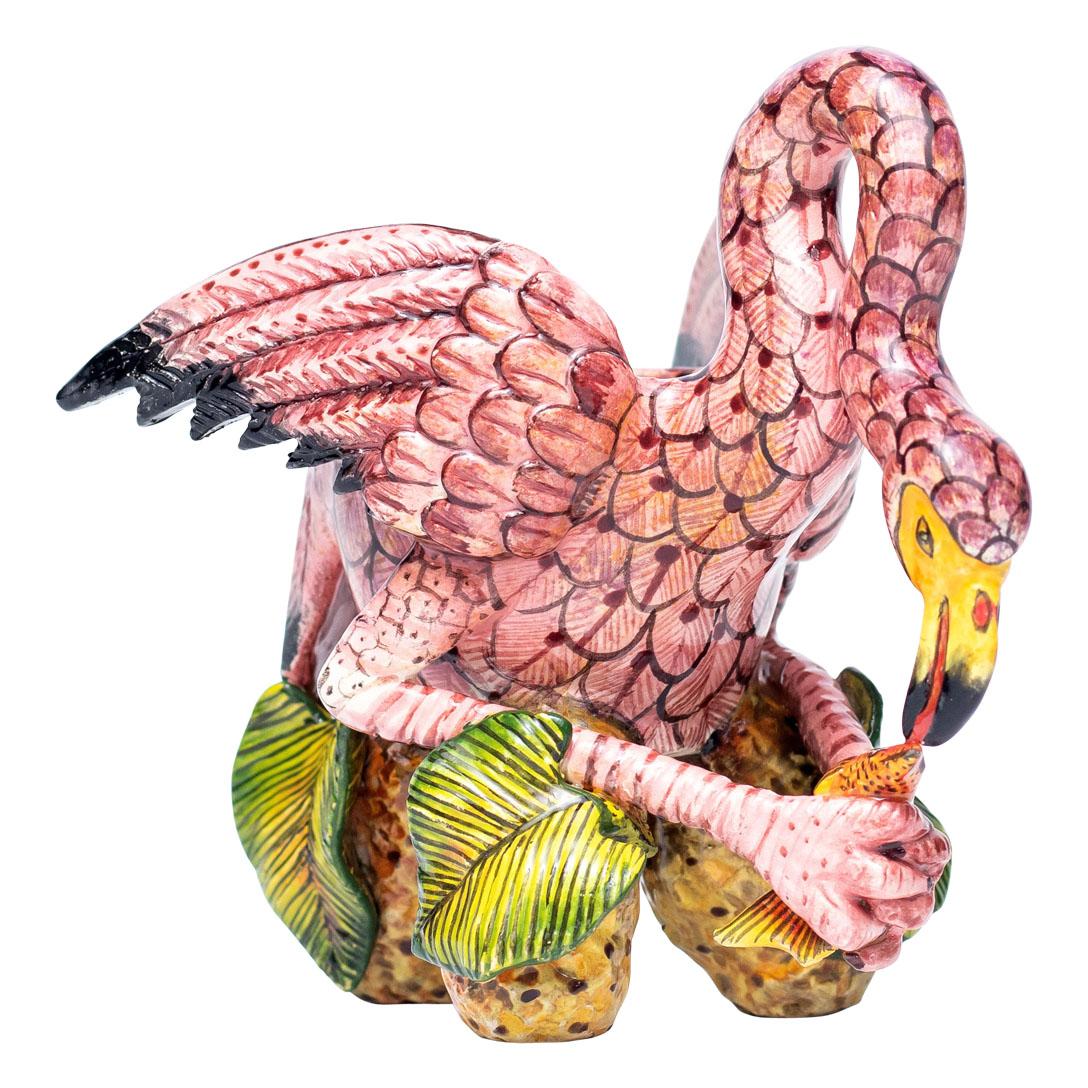 Huevera de cerámica Flamingo , hecha a mano en Sudáfrica Sudafricano en venta