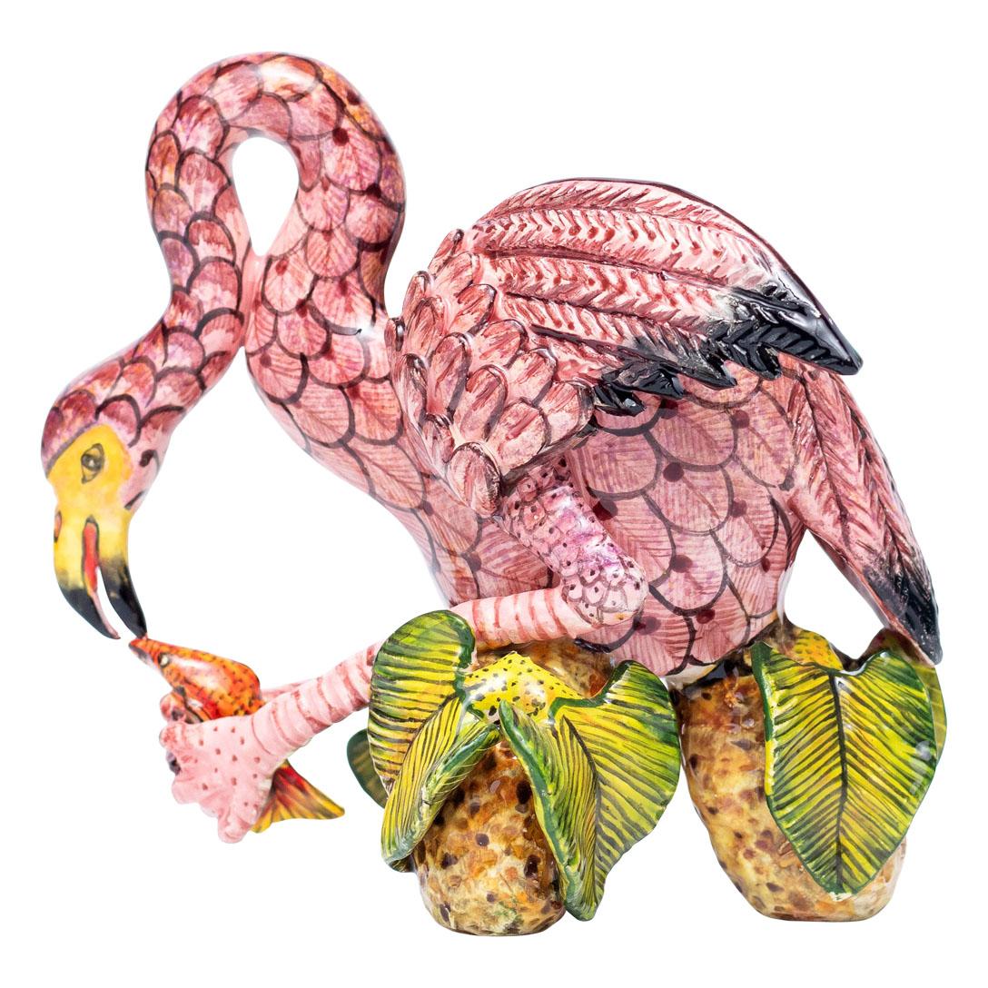 Huevera de cerámica Flamingo , hecha a mano en Sudáfrica Cerámico en venta