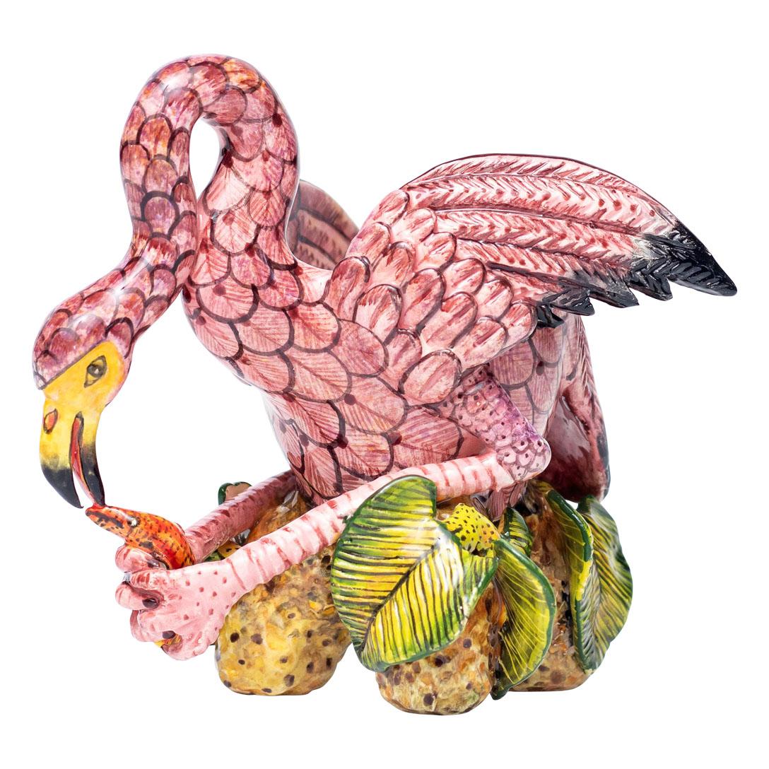 Huevera de cerámica Flamingo , hecha a mano en Sudáfrica en venta 1