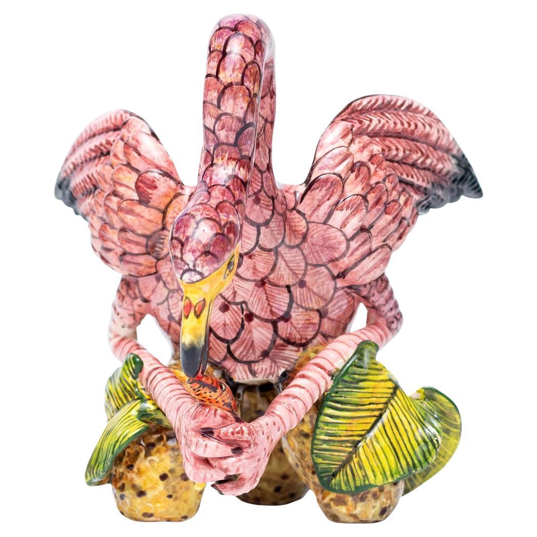 Ceramic Flamingo Egg Cup , hand made in South Africa