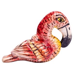 Flamant en céramique  Ornement  Fabriqué à la main en Afrique du Sud