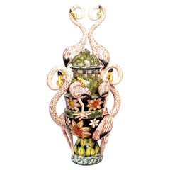 Ceramic Flamingo Urn , hand made in South Africa