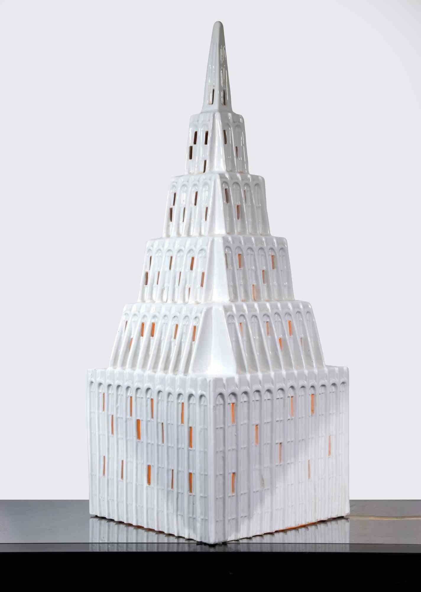 Late 20th Century Ceramic Floor Lamp, Italy 1970s For Sale