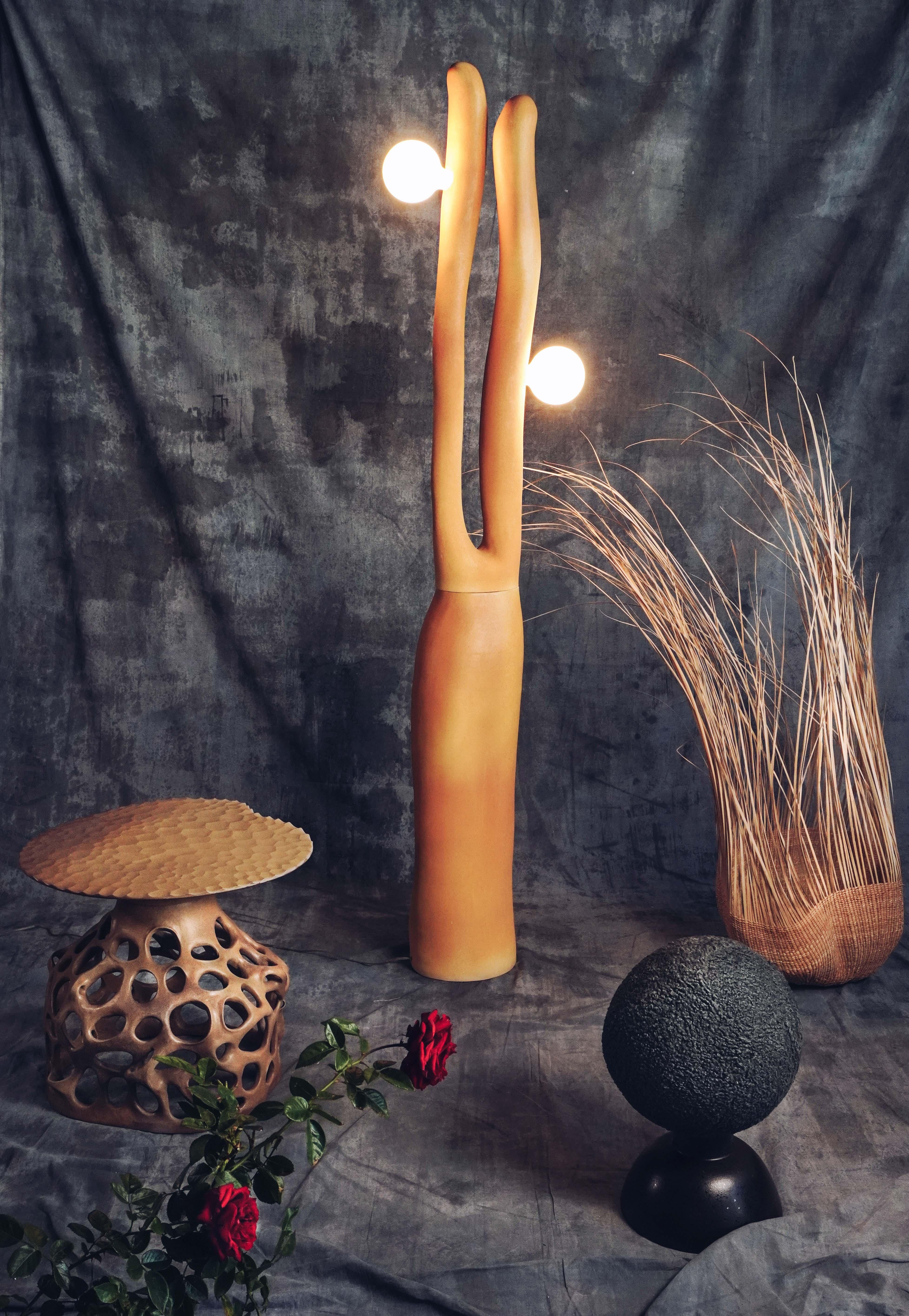 South African Ceramic Floor Lamp 'Sprouts' by Jan Ernst de Wet For Sale