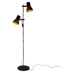 Ceramic Floor Lamp with Dual Shades Danish Mid-Century Modern 1960s