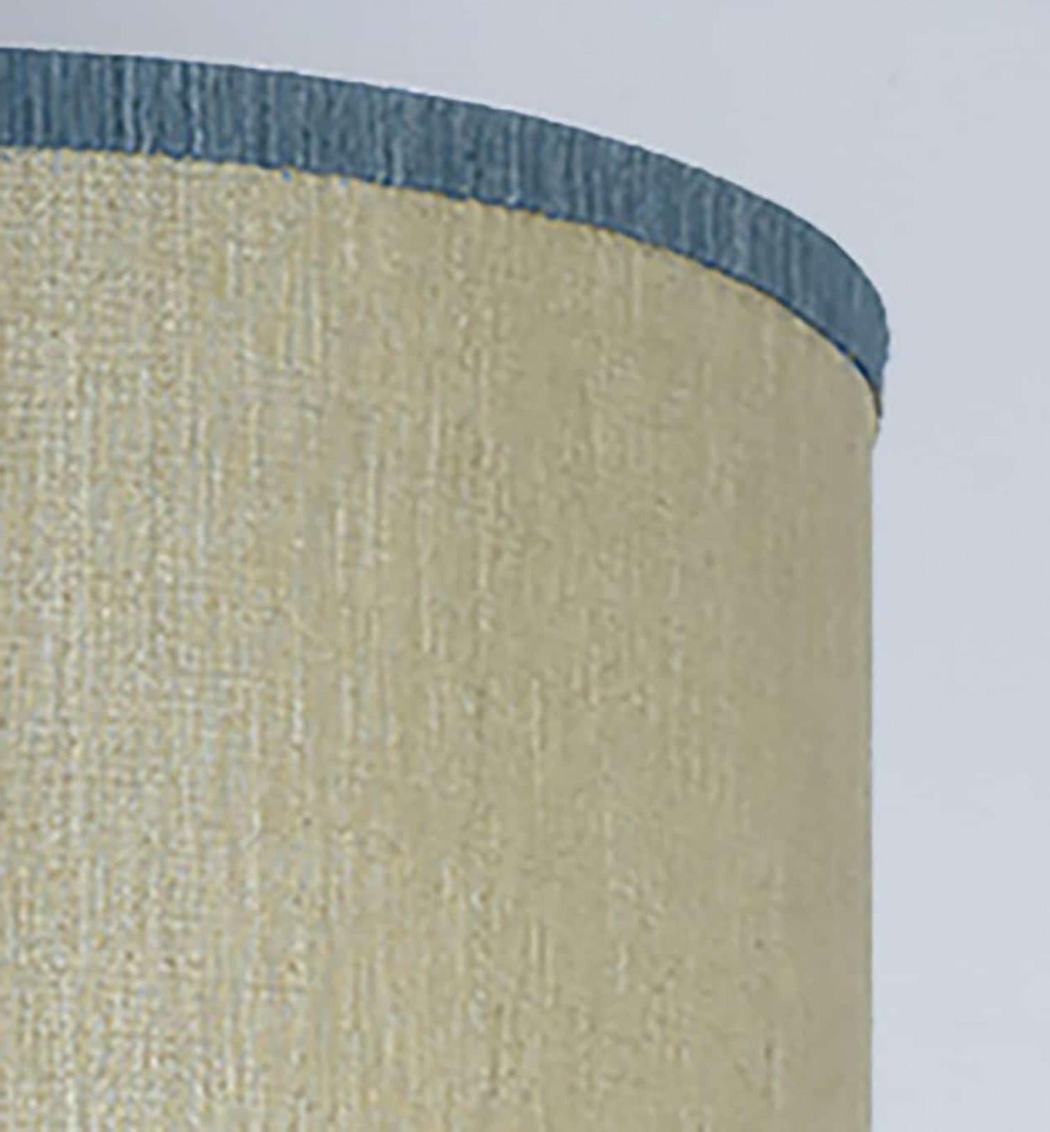 Ceramic Floor Table Lamp Blue Green, Green Blue Silk Lampshade by R. Houben (Sonstiges) im Angebot