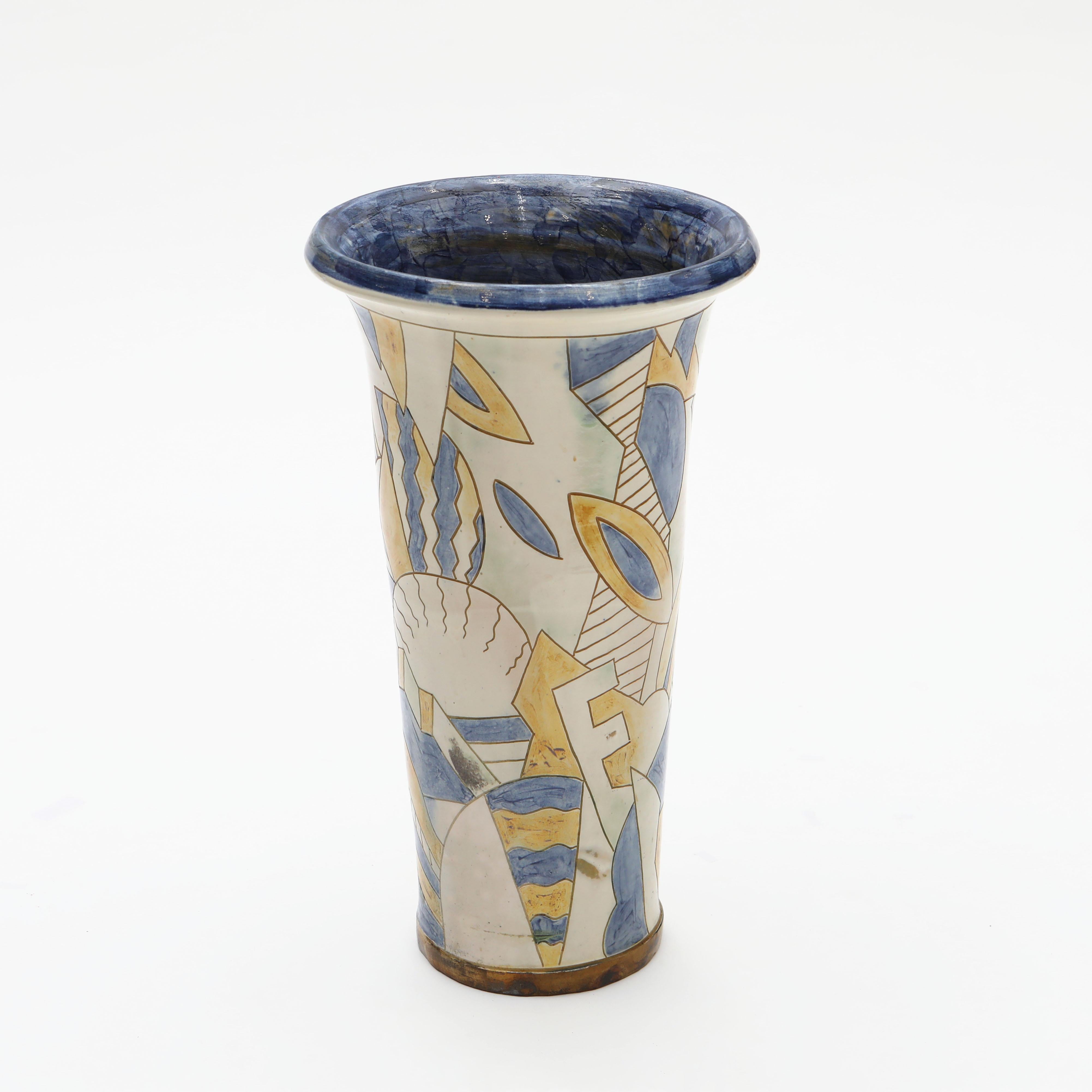 Large Unique Floor Vase from Grimstrup Ceramics, Signed 