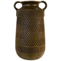 Ceramic Floor Vase by Mari Simmulson "Zig-Zag" for Uppsala-Ekeby, 1960s